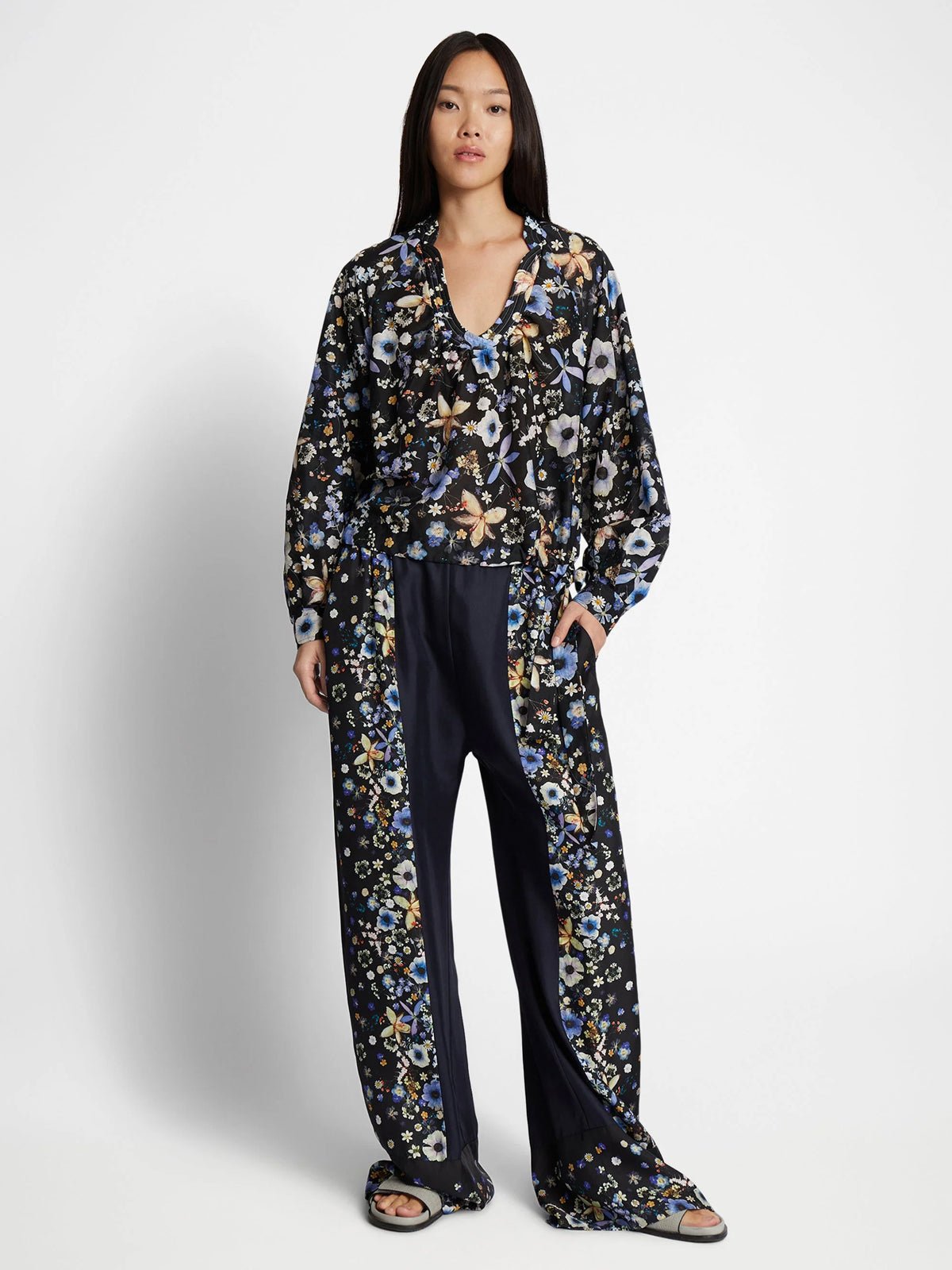 Munthe Fabert Silk Pants Black - Glebe Fashion