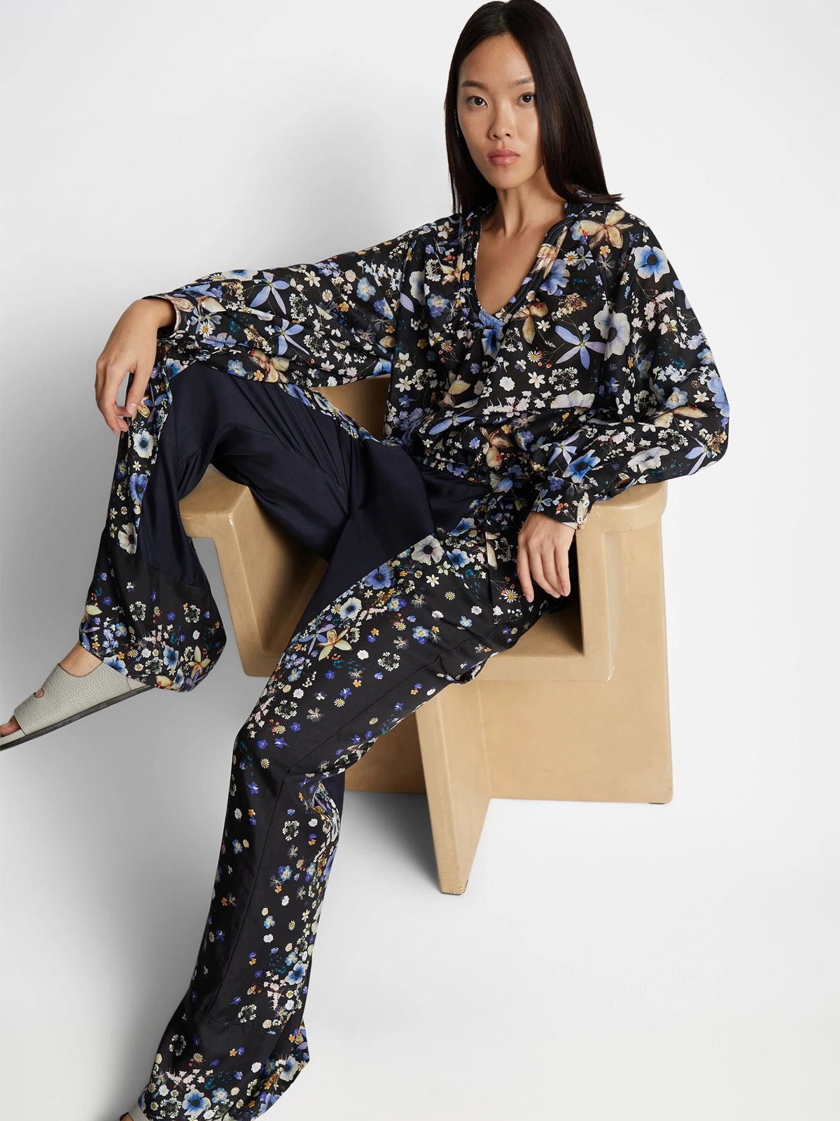 Munthe Fabert Silk Pants Black - Glebe Fashion