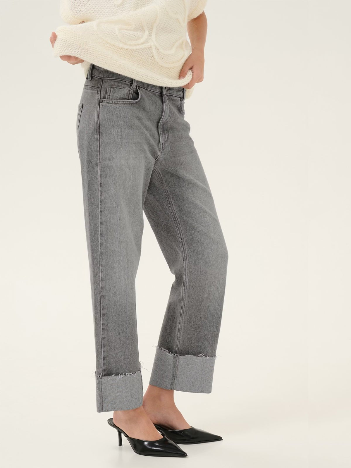 My Essential Wardrobe DallasMW Jeans Light Grey - Glebe Fashion
