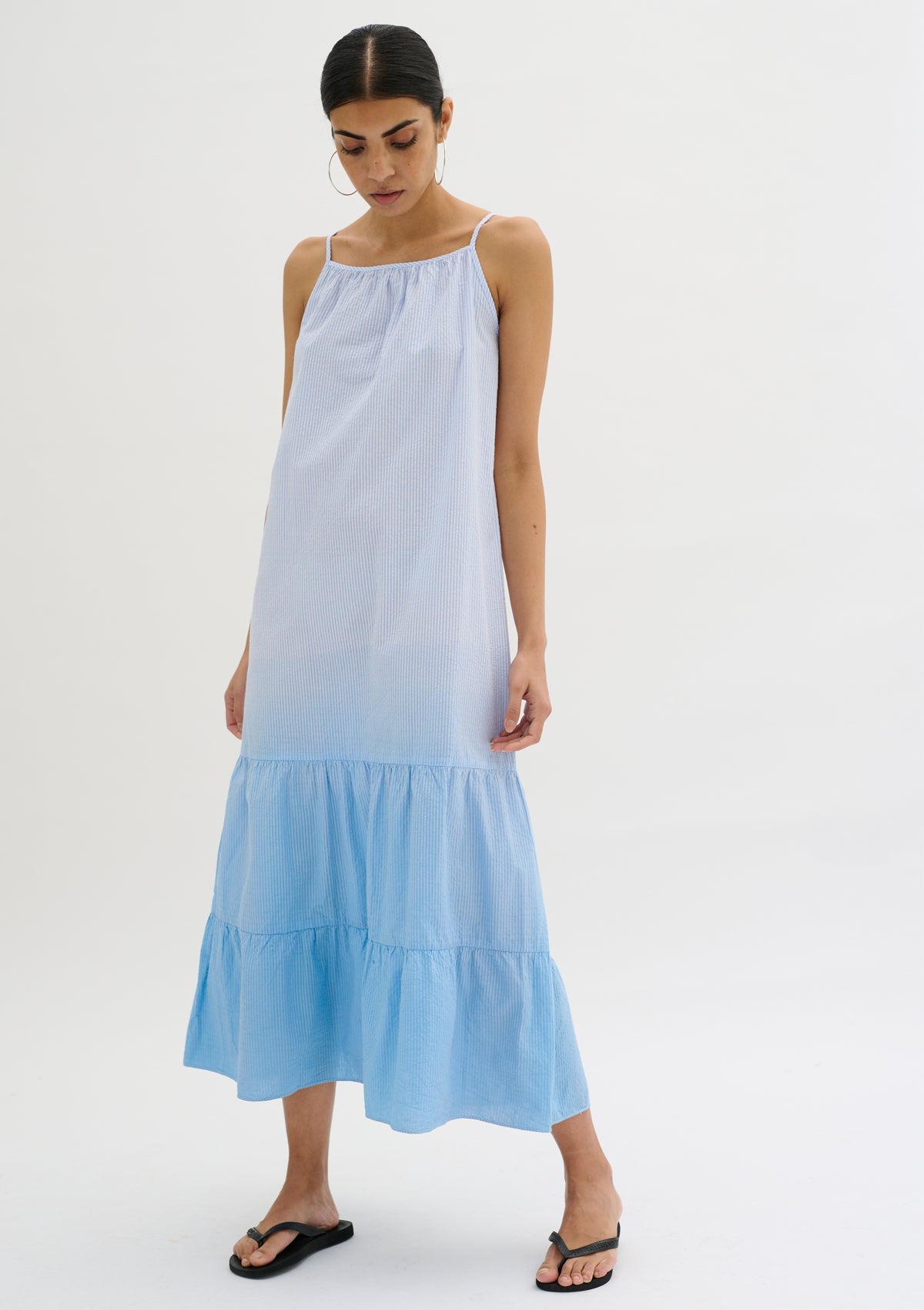 My Essential Wardrobe Freja Strap Dress Blue - Glebe Fashion