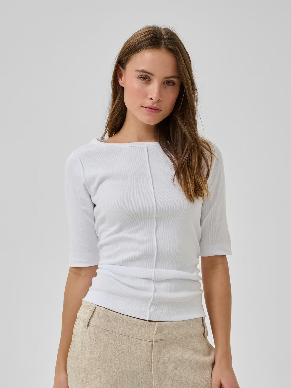 My Essential Wardrobe MandyMW T-Shirt Bright White - Glebe Fashion