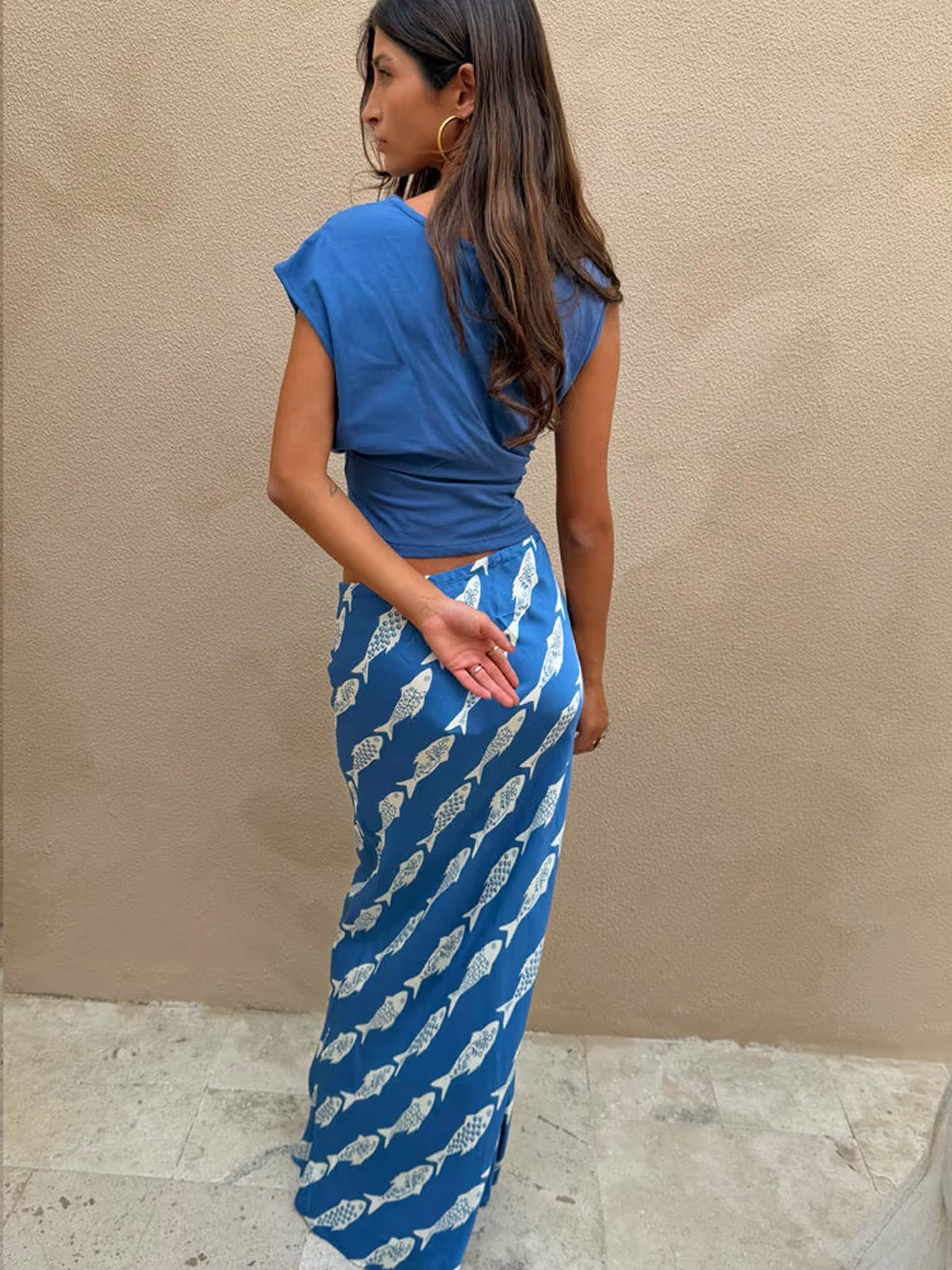 Never Fully Dressed Blue Marina Dorris Skirt - Glebe Fashion