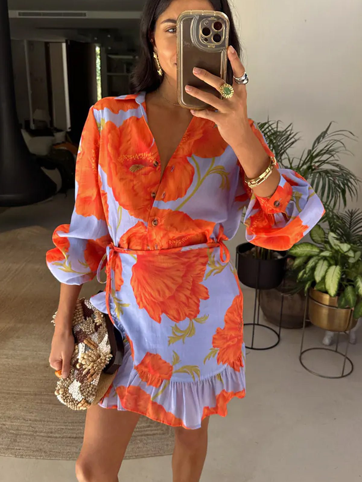 Never Fully Dressed Blue Poppy Miley Shirt - Glebe Fashion