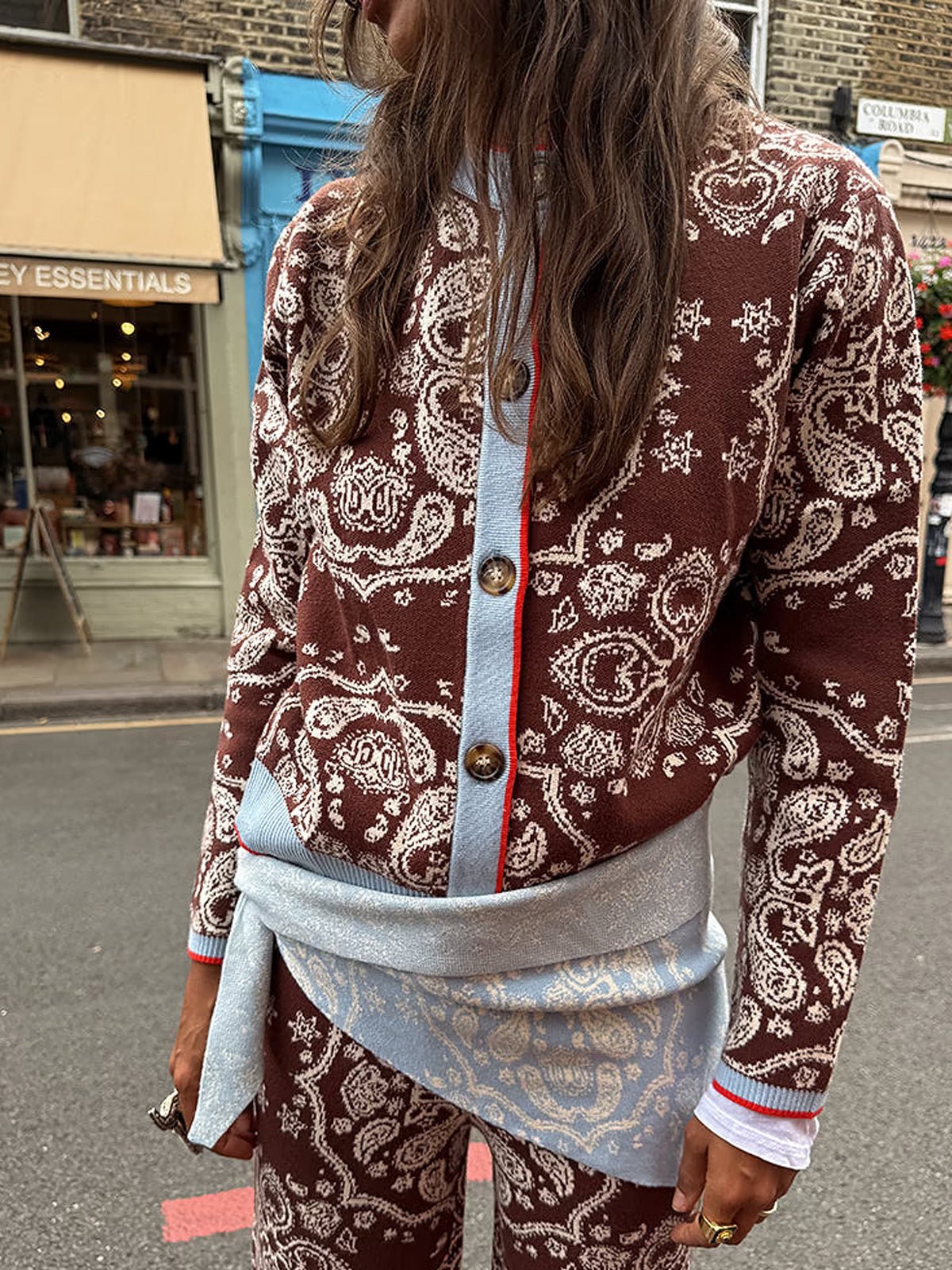 Never Fully Dressed Chocolate Bandana Holly Cardigan - Glebe Fashion