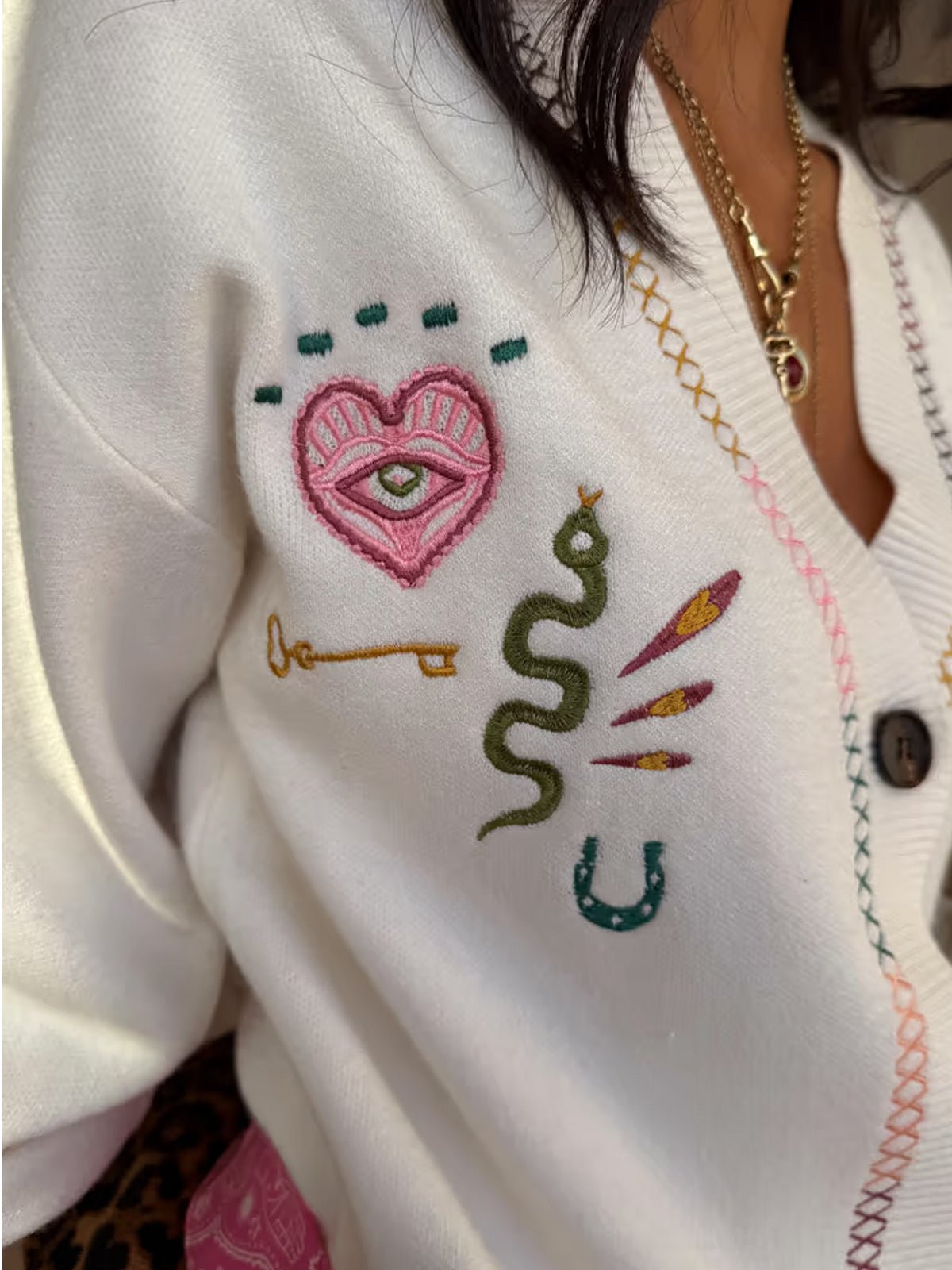 Never Fully Dressed Cream Western Martha Cardigan - Glebe Fashion