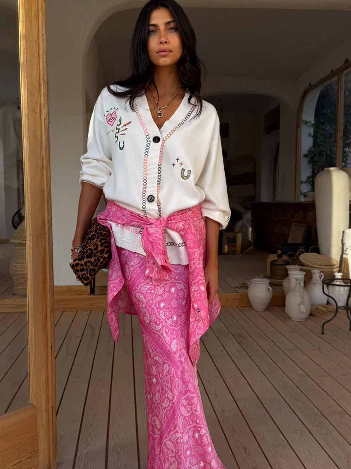 Never Fully Dressed Cream Western Martha Cardigan - Glebe Fashion