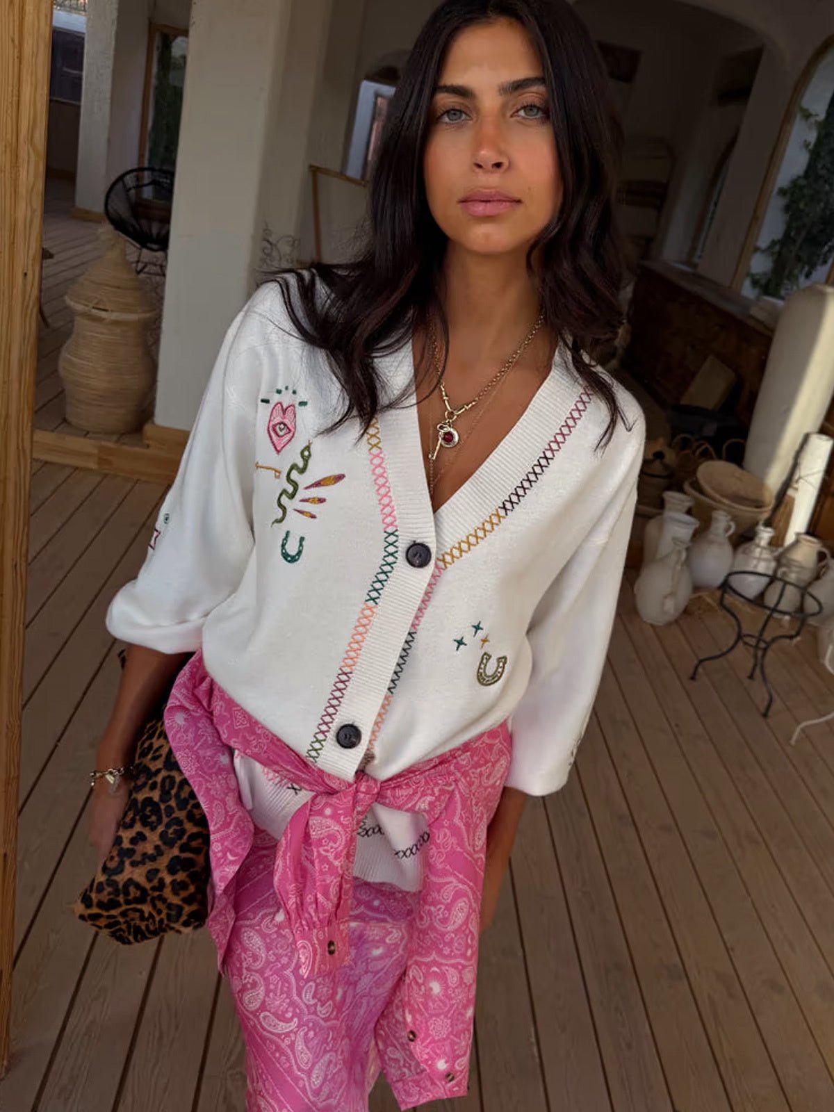 Never Fully Dressed Cream Western Martha Cardigan - Glebe Fashion