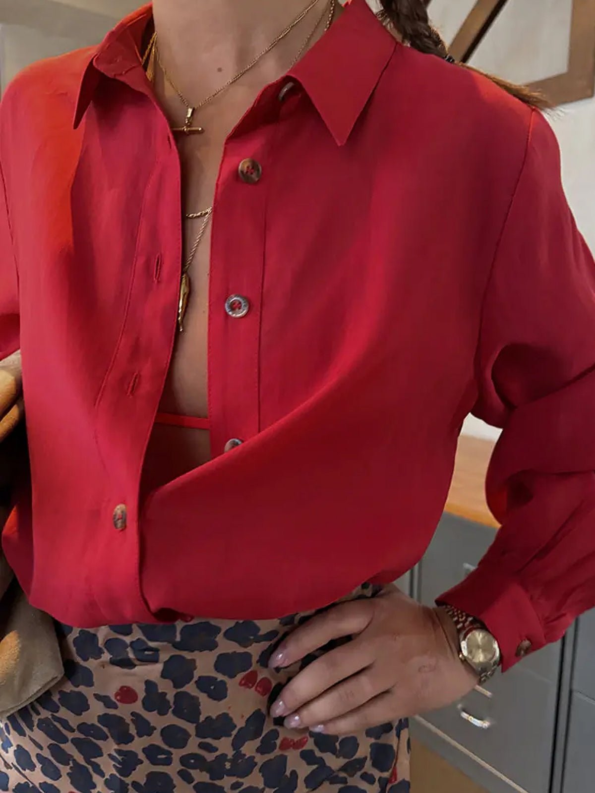 Never Fully Dressed Miley Shirt Cherry Red - Glebe Fashion