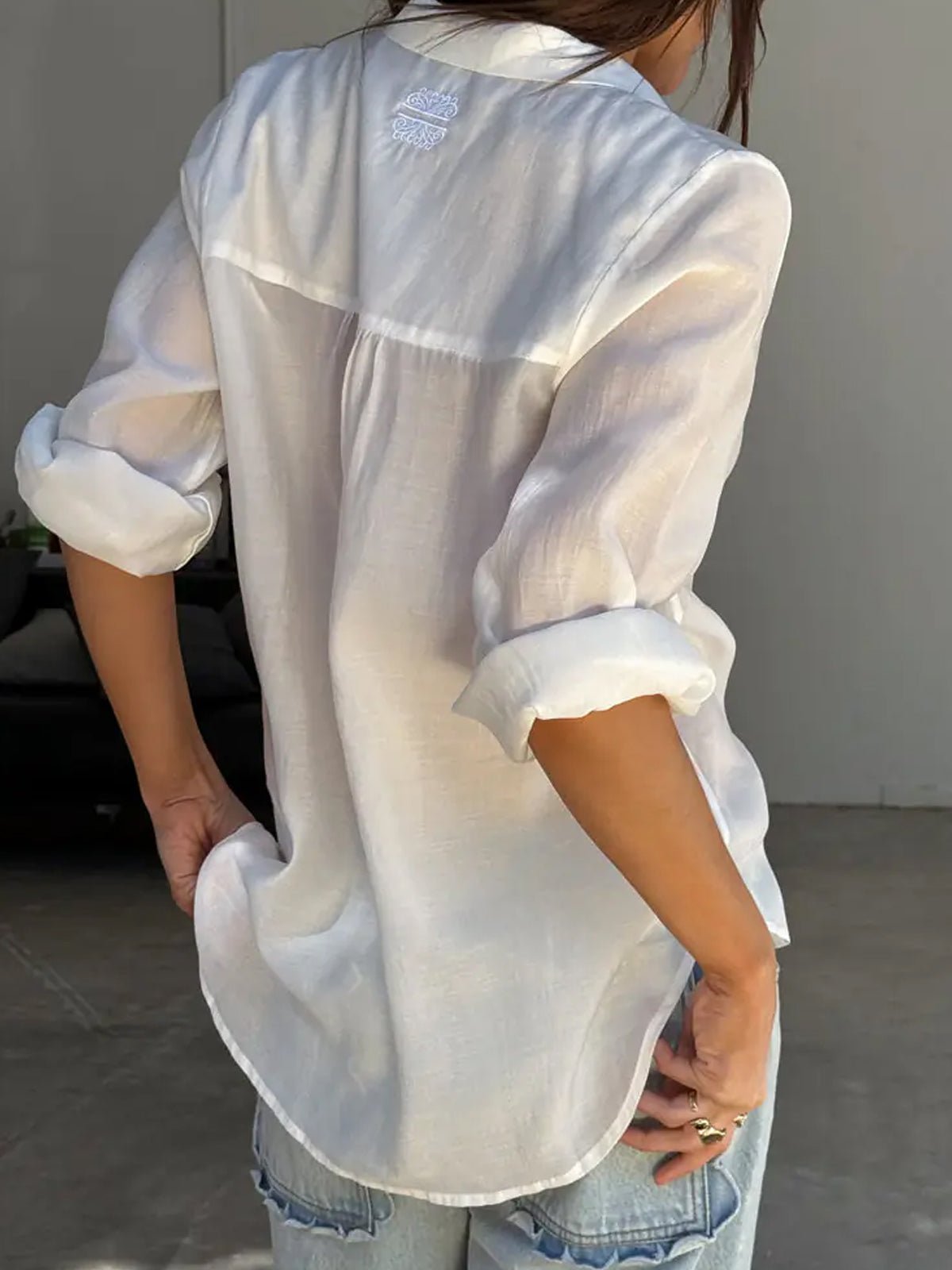 Never Fully Dressed Miley Shirt White - Glebe Fashion