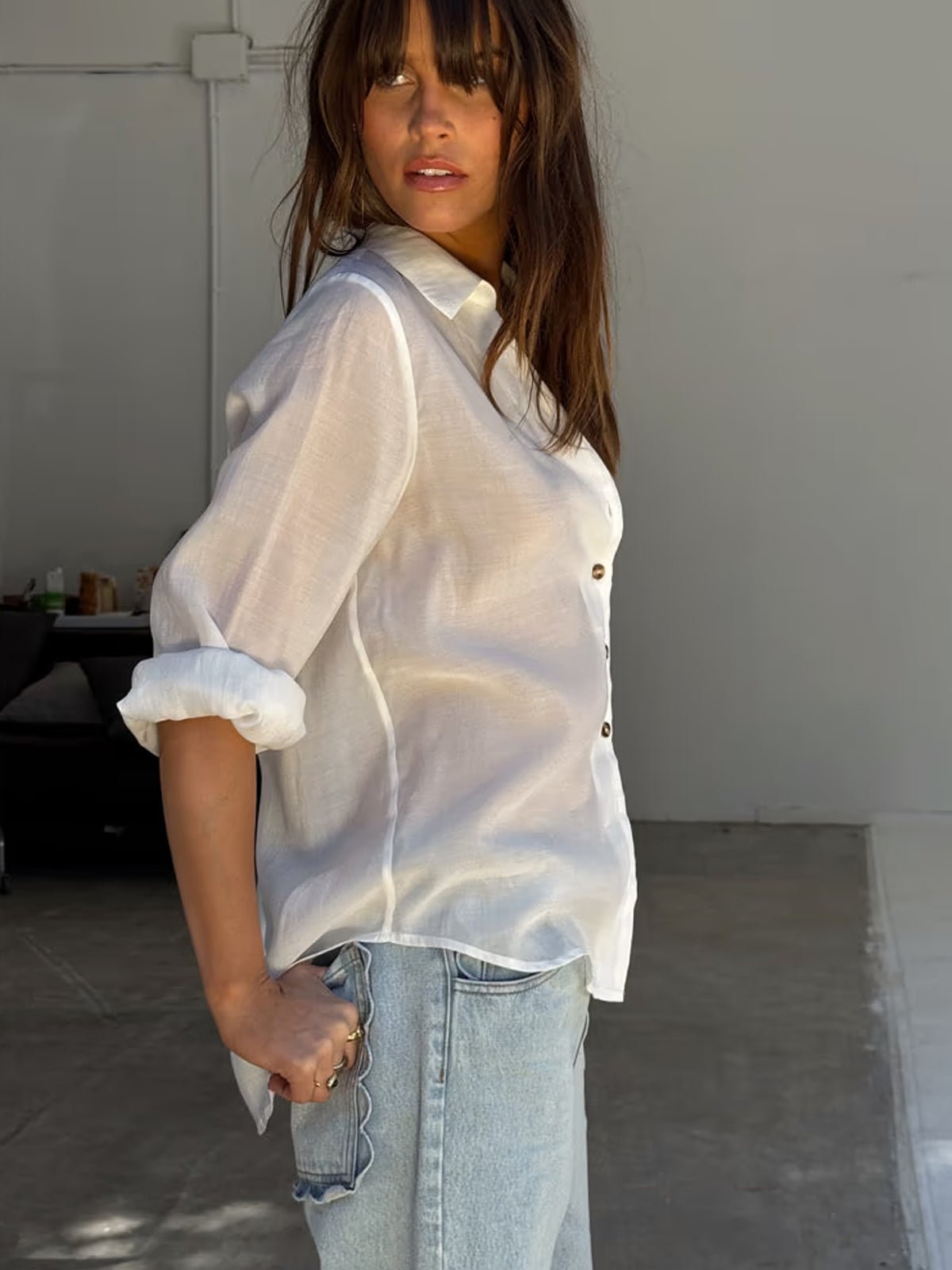 Never Fully Dressed Miley Shirt White - Glebe Fashion