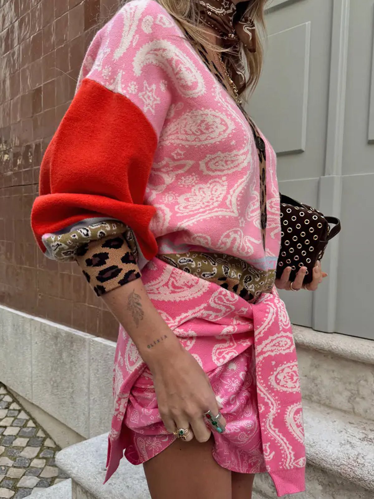 Never Fully Dressed Splice Bandana Cardigan - Glebe Fashion