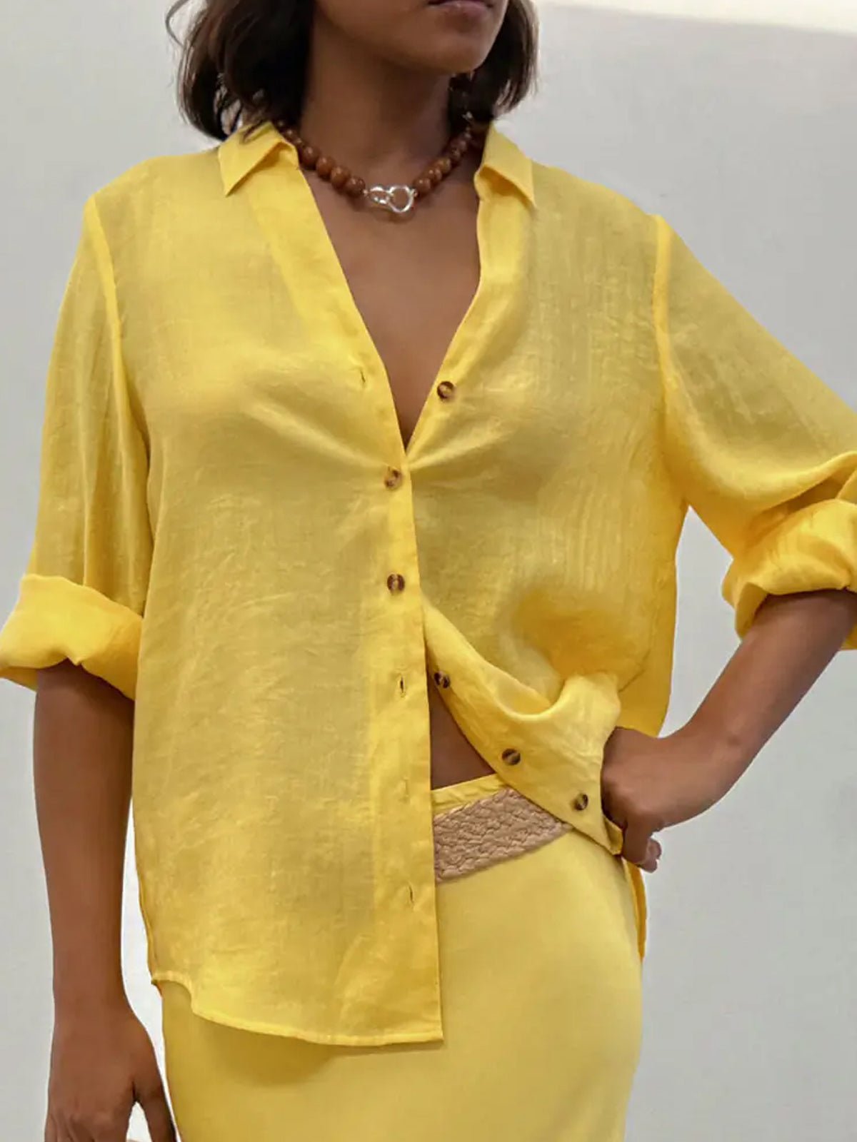 Never Fully Dressed Sunshine Miley Shirt Yellow - Glebe Fashion