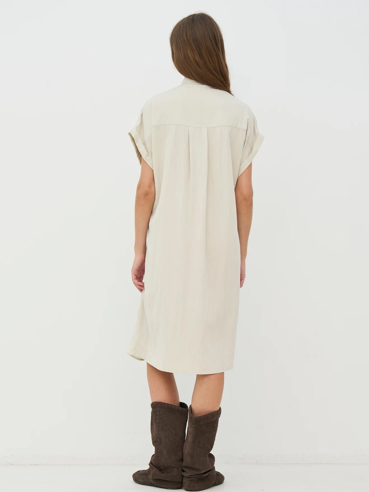Nu Denmark Cansu Dress Bone - Glebe Fashion