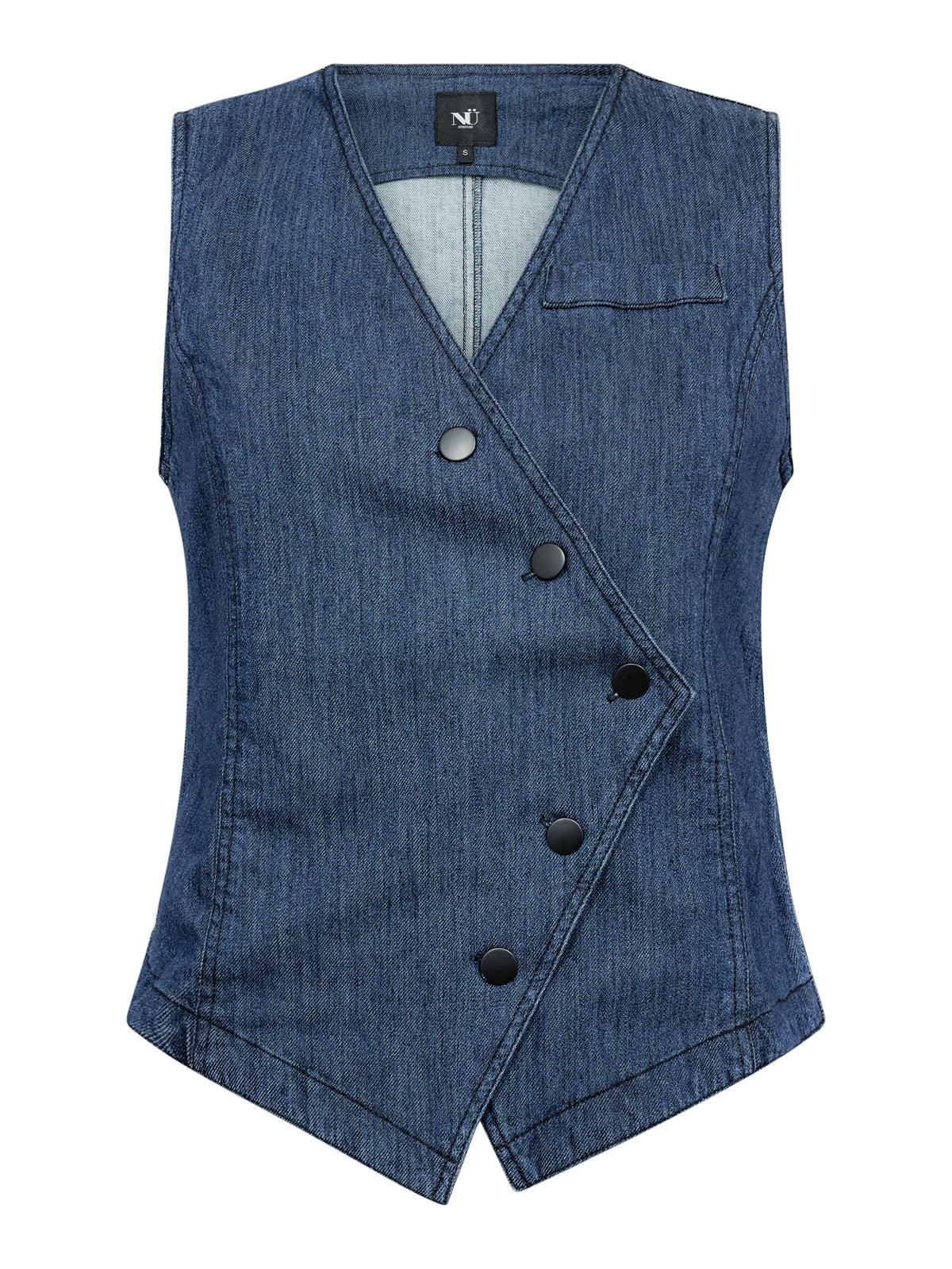 Nu Denmark Carlene Vest Denim Blue - Glebe Fashion