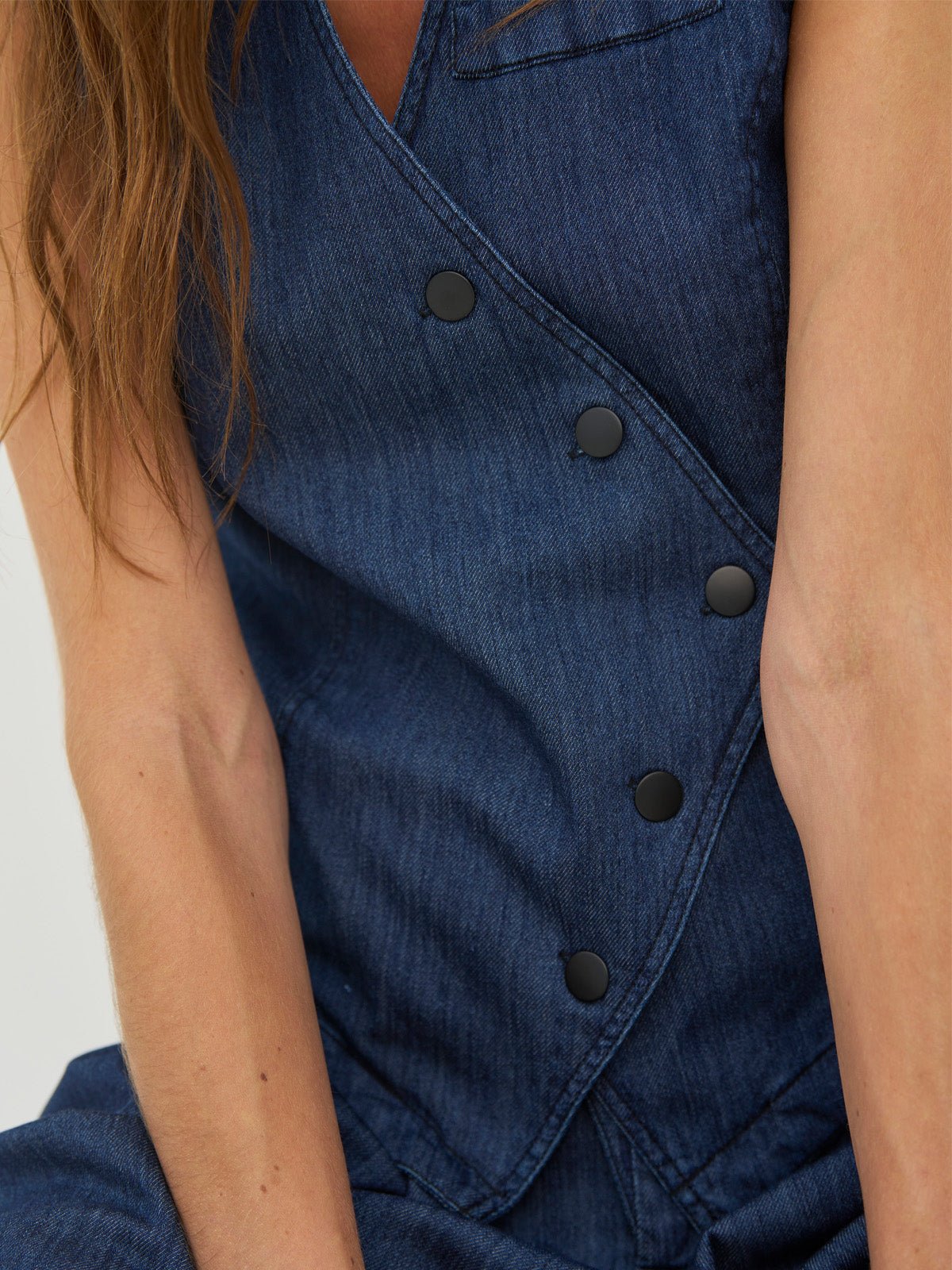 Nu Denmark Carlene Vest Denim Blue - Glebe Fashion