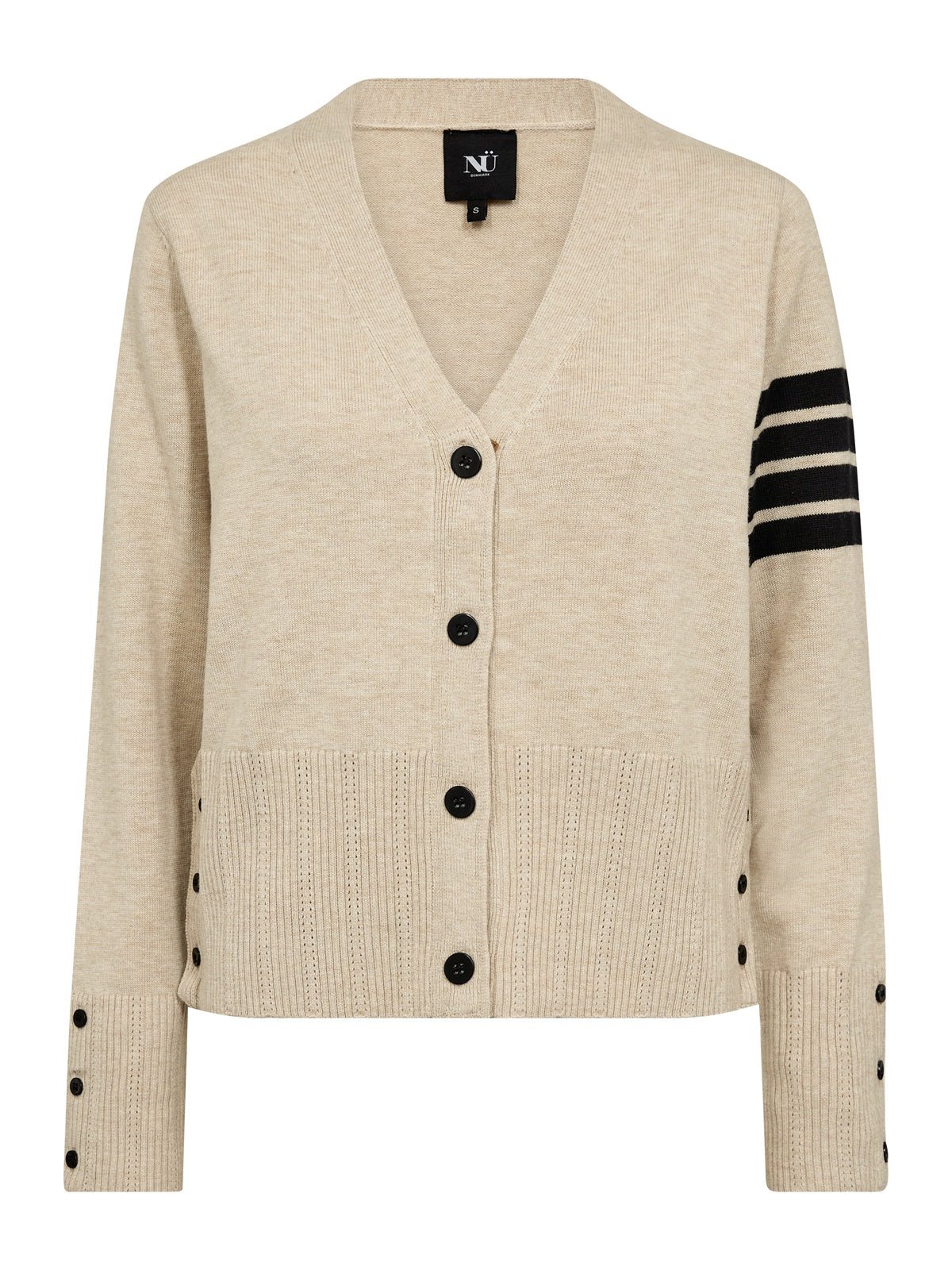 Nu Denmark Crista Knit Cardigan Seasand - Glebe Fashion