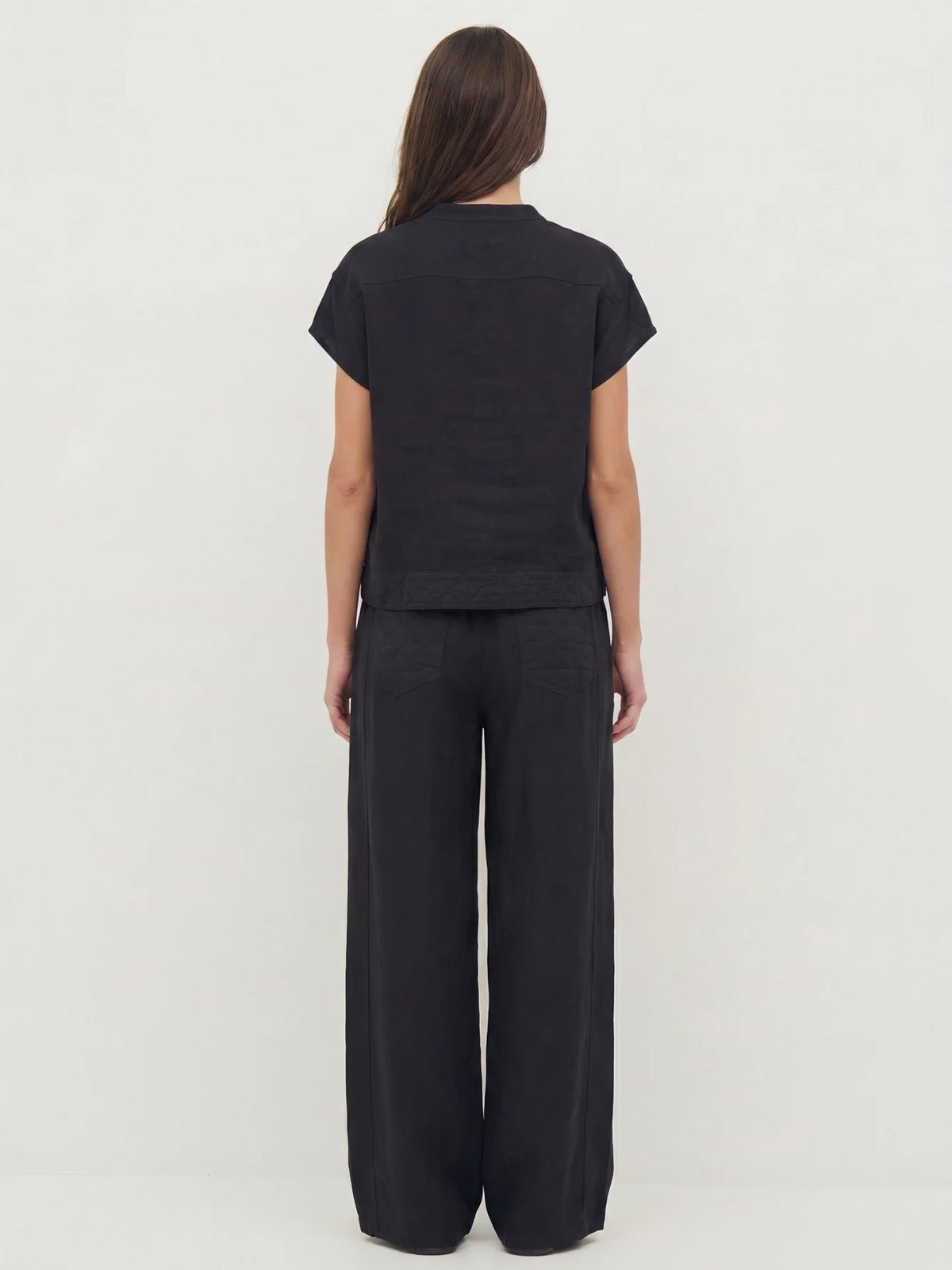 Nu Denmark Dai Linen Trousers Black - Glebe Fashion