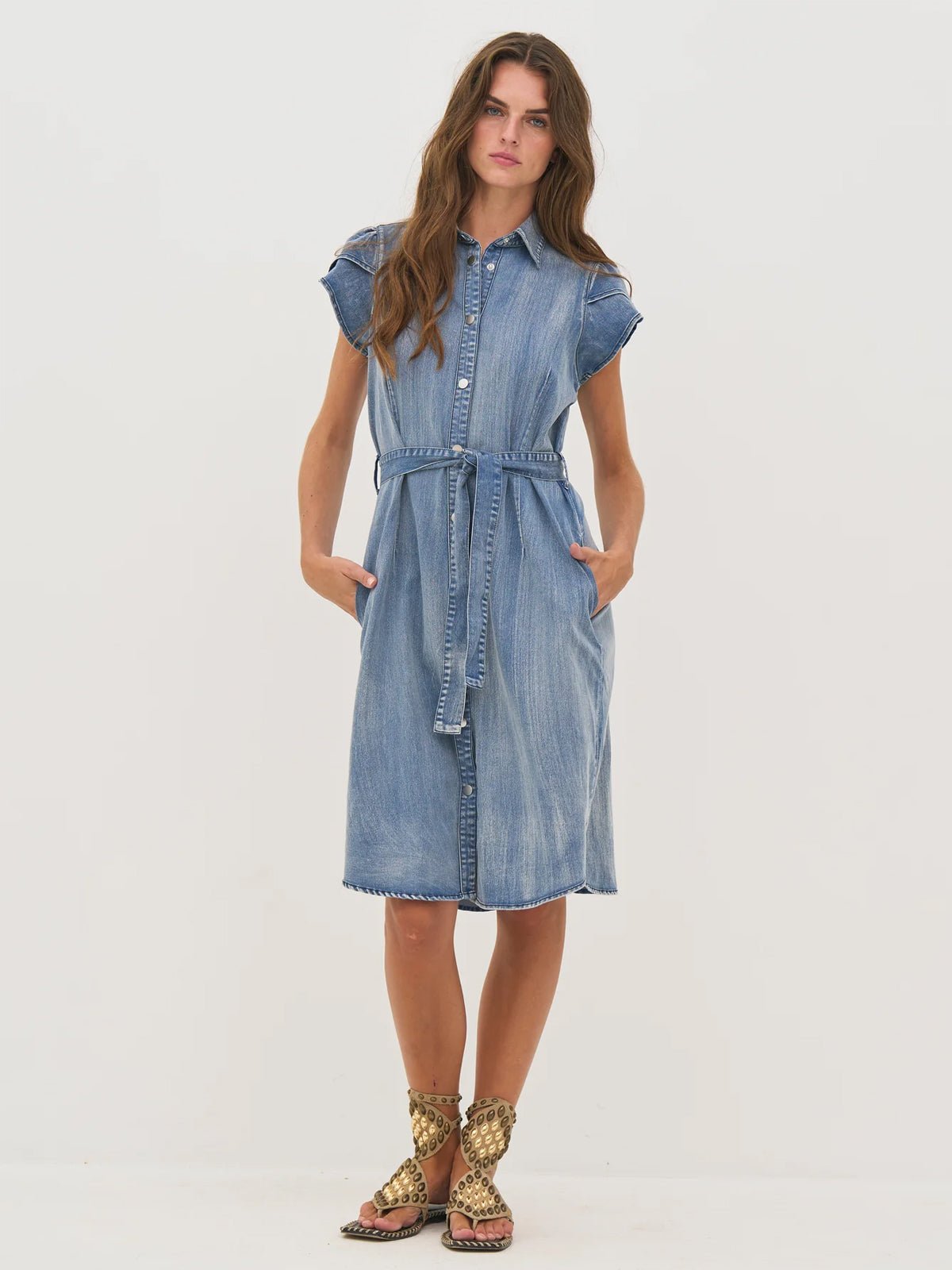 Nu Denmark Deima Dress Denim - Glebe Fashion