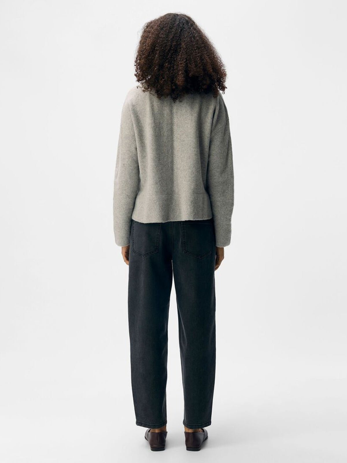 Object Barrel Ankle Jeans Black - Glebe Fashion