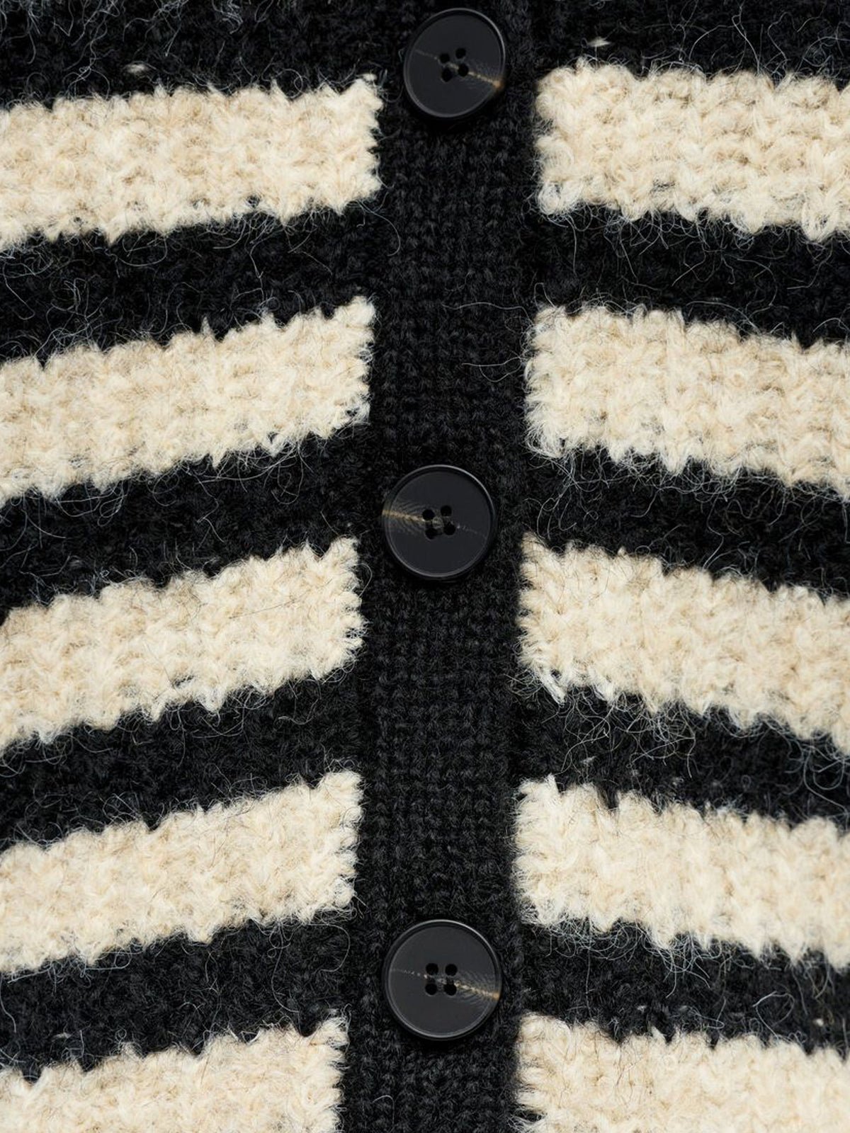 Object Milu Stripe Cardigan Black - Glebe Fashion
