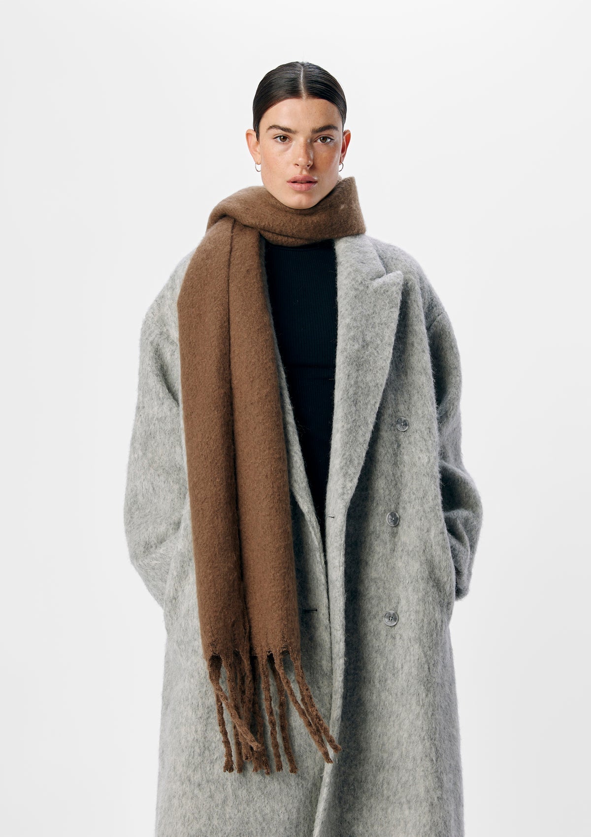 Object Mitta Scarf Morel Brown - Glebe Fashion