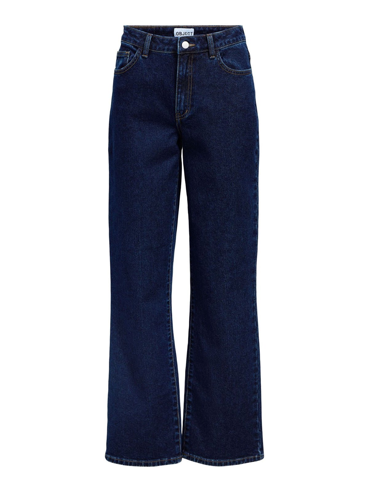 Object Straight Leg Jean Dark Blue - Glebe Fashion