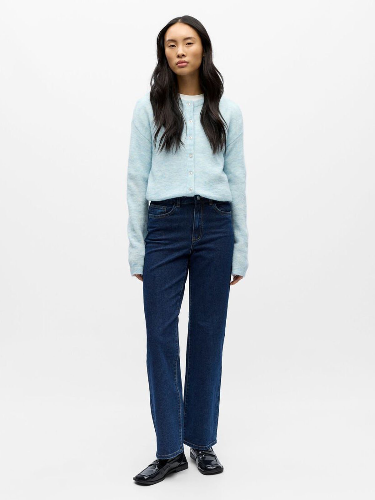 Object Straight Leg Jean Dark Blue - Glebe Fashion
