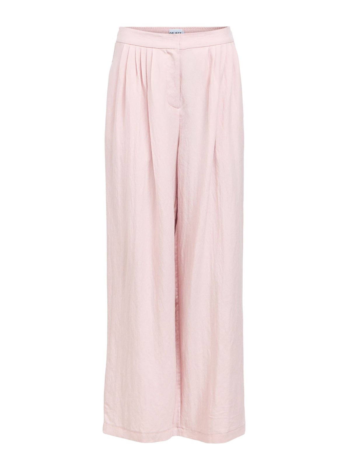 Object Wide Leg Trousers Soft Pink - Glebe Fashion