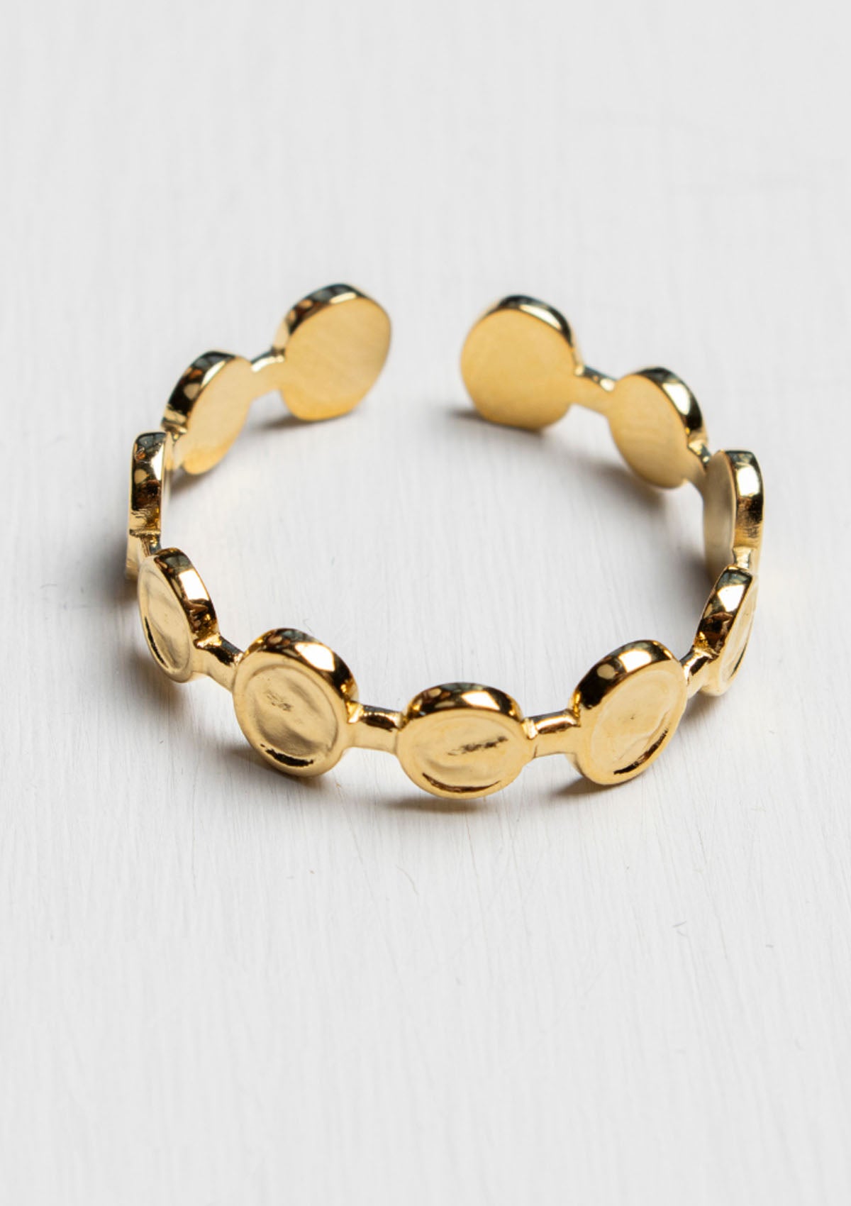 Olia Sukie Adjustable Hammered Waterproof Ring