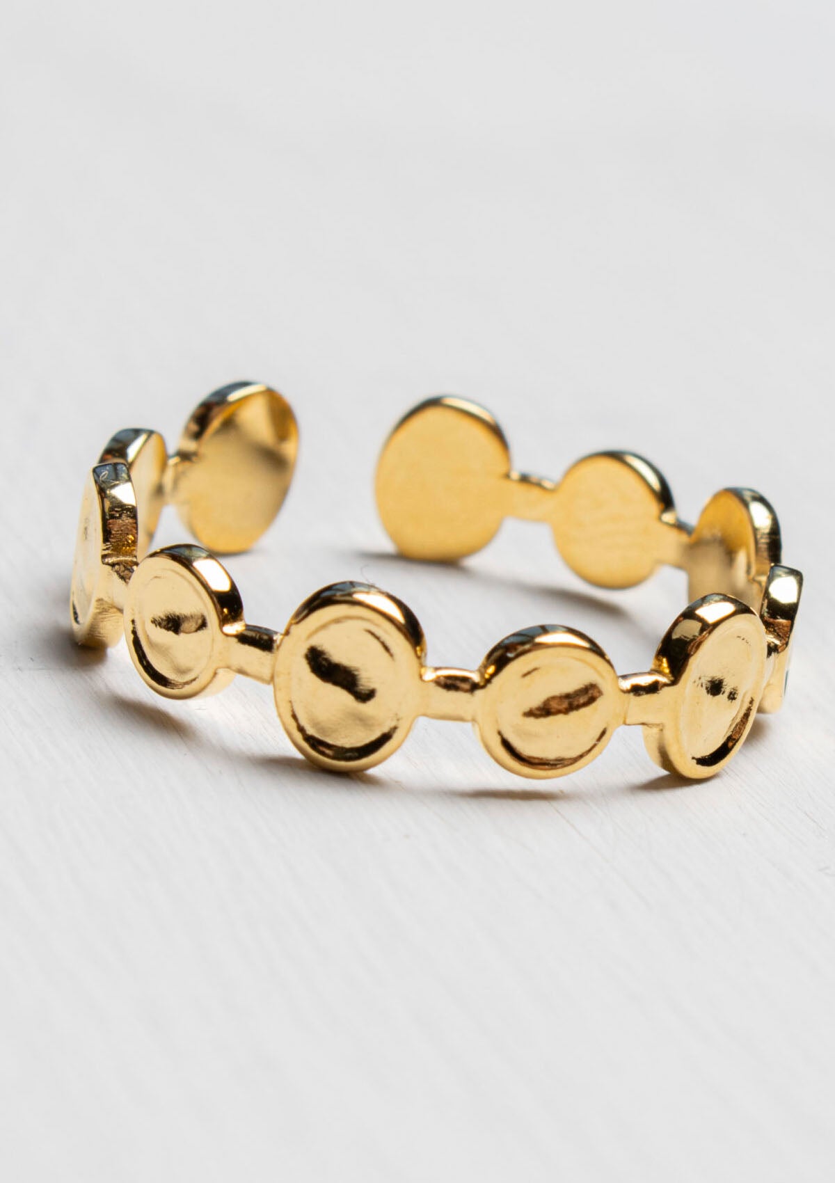 Olia Sukie Adjustable Hammered Waterproof Ring