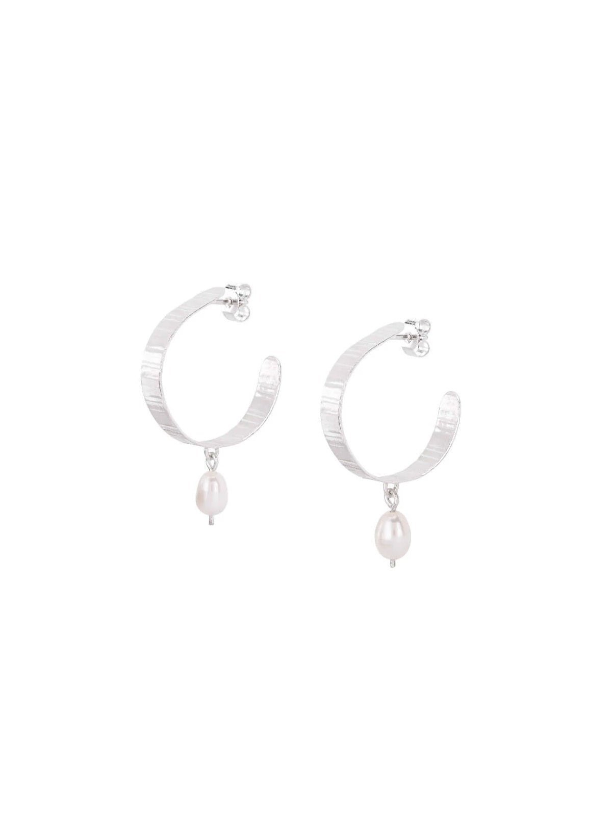 Olivia Taylor Inverse Pearl Hoops - Glebe Fashion