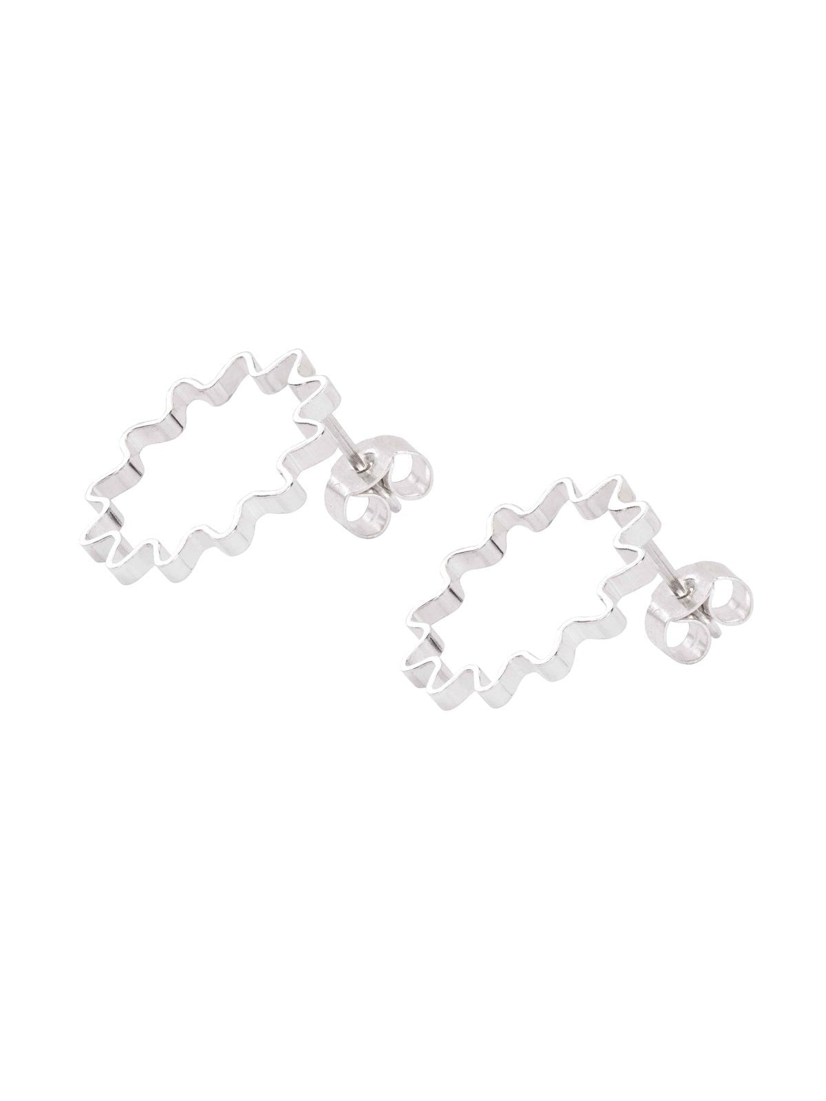 Olivia Taylor Mini Ondulée Studs Silver - Glebe Fashion