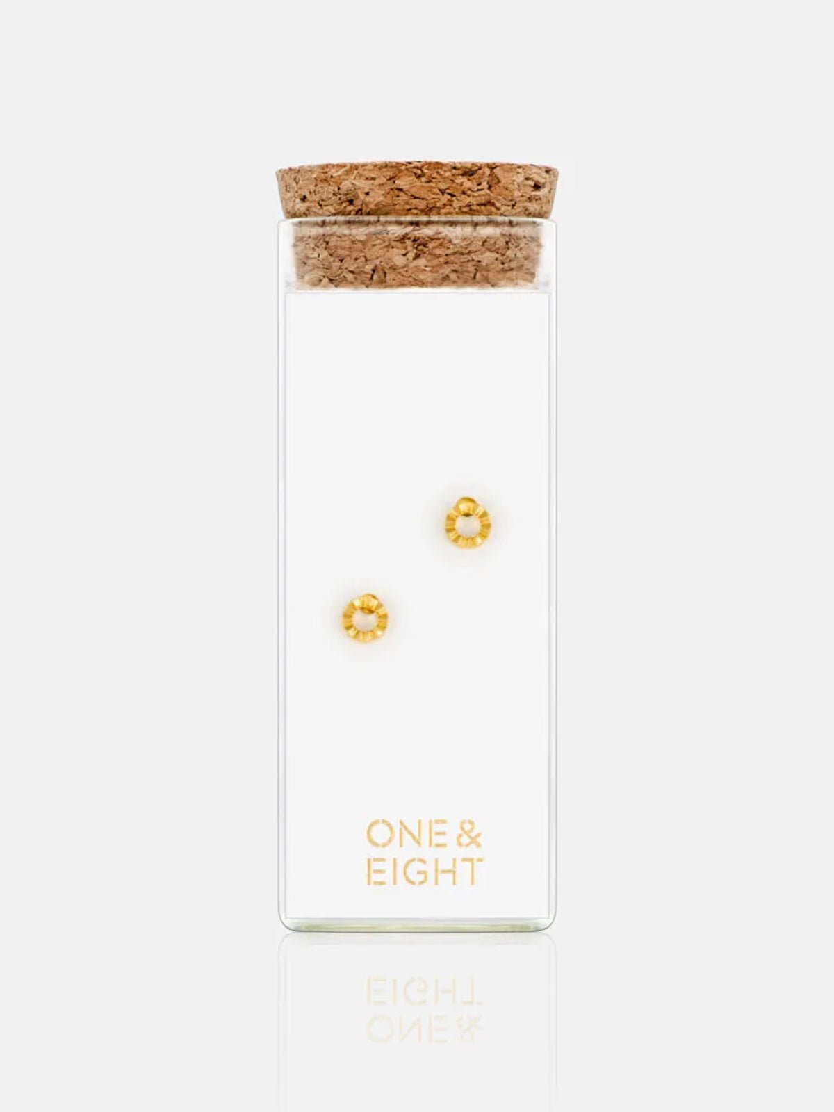 One & Eight Gold Mini Circle Studs - Glebe Fashion