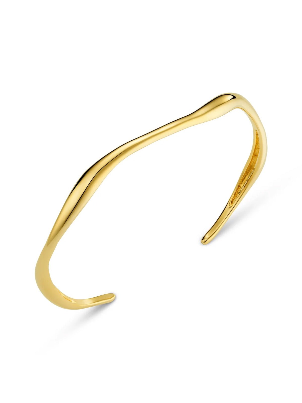 Orelia Fine Wave Bangle Gold - Glebe Fashion