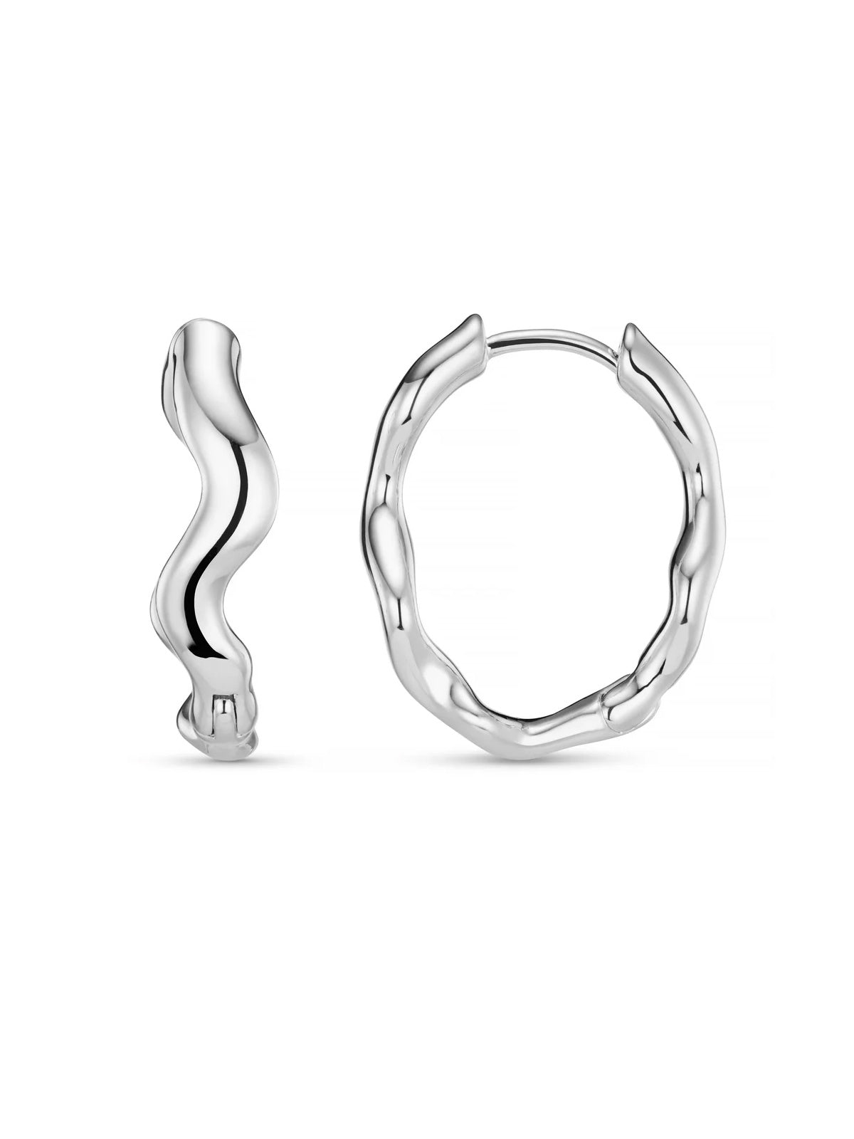 Orelia Organic Wave Hoops - Glebe Fashion