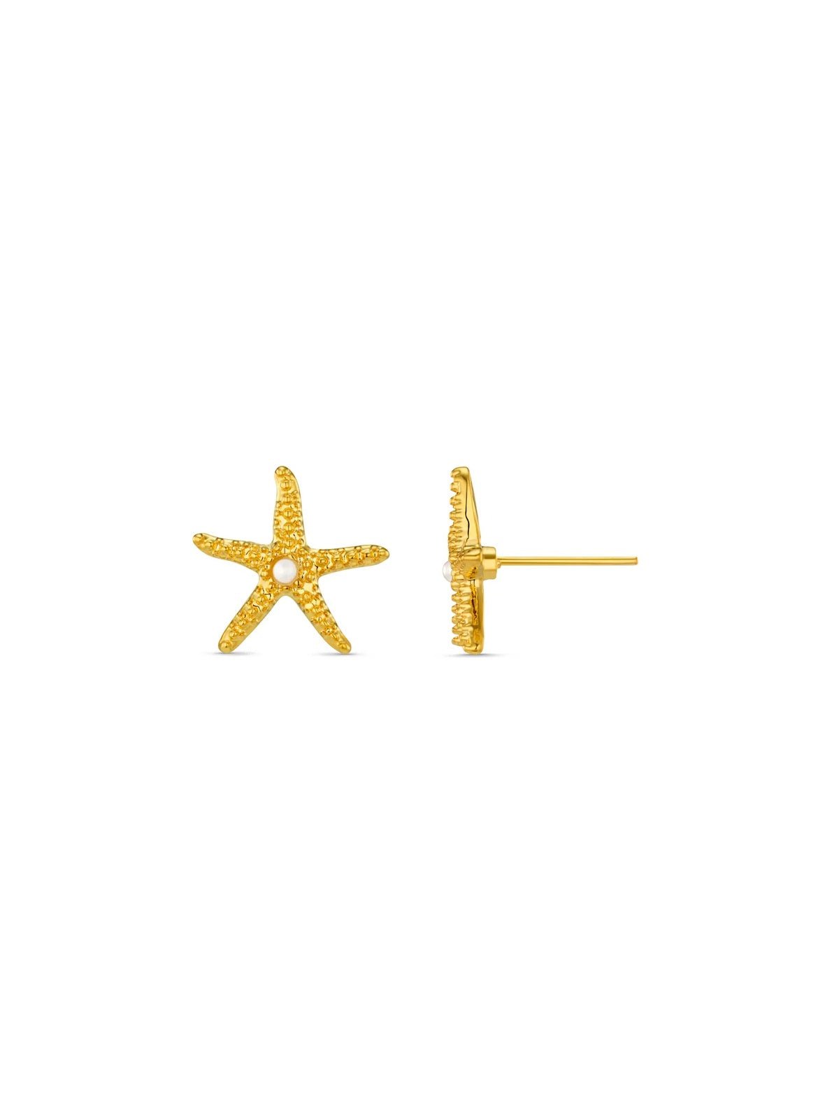 Orelia Starfish & Pearl Stud Earring - Glebe Fashion