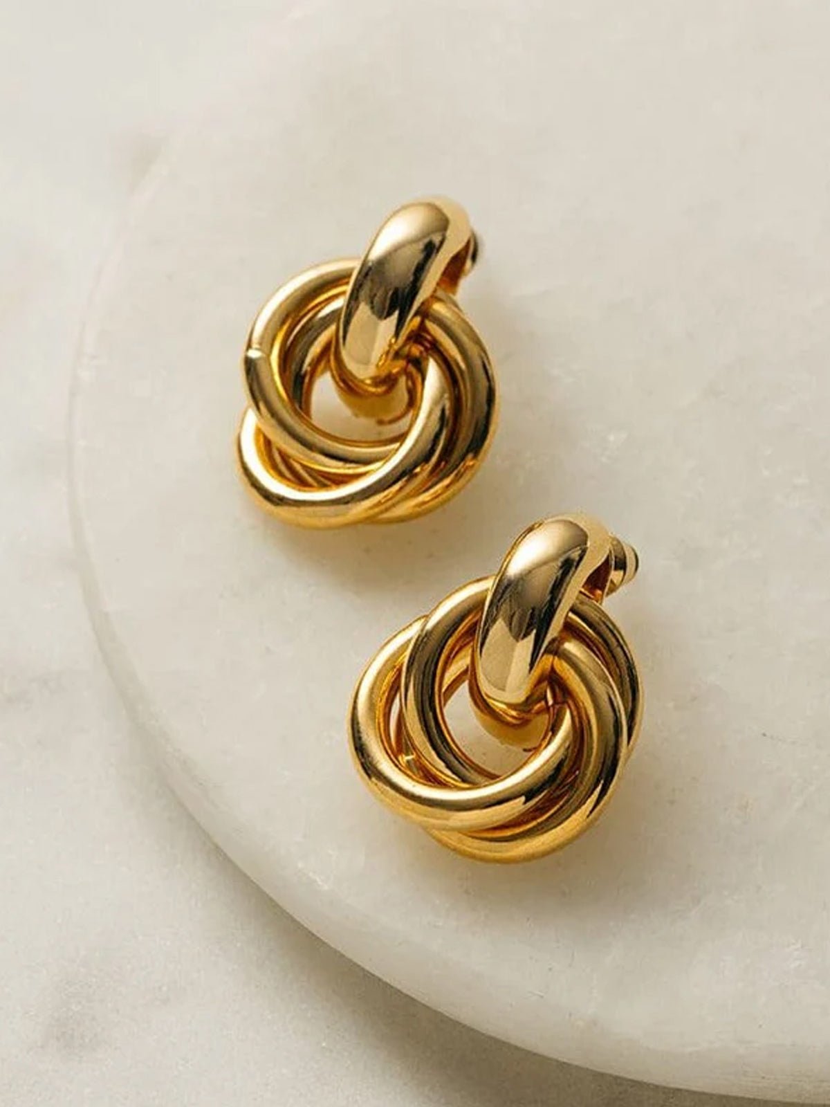 Orelia Statement Interlocking Earrings - Glebe Fashion