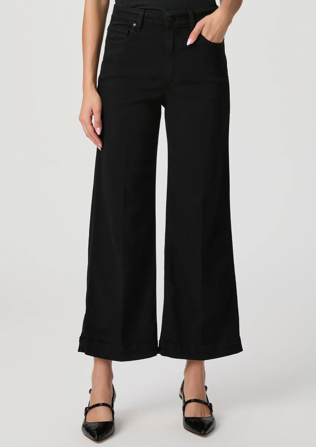 Paige Anessa Jeans Black Shadow - Glebe Fashion