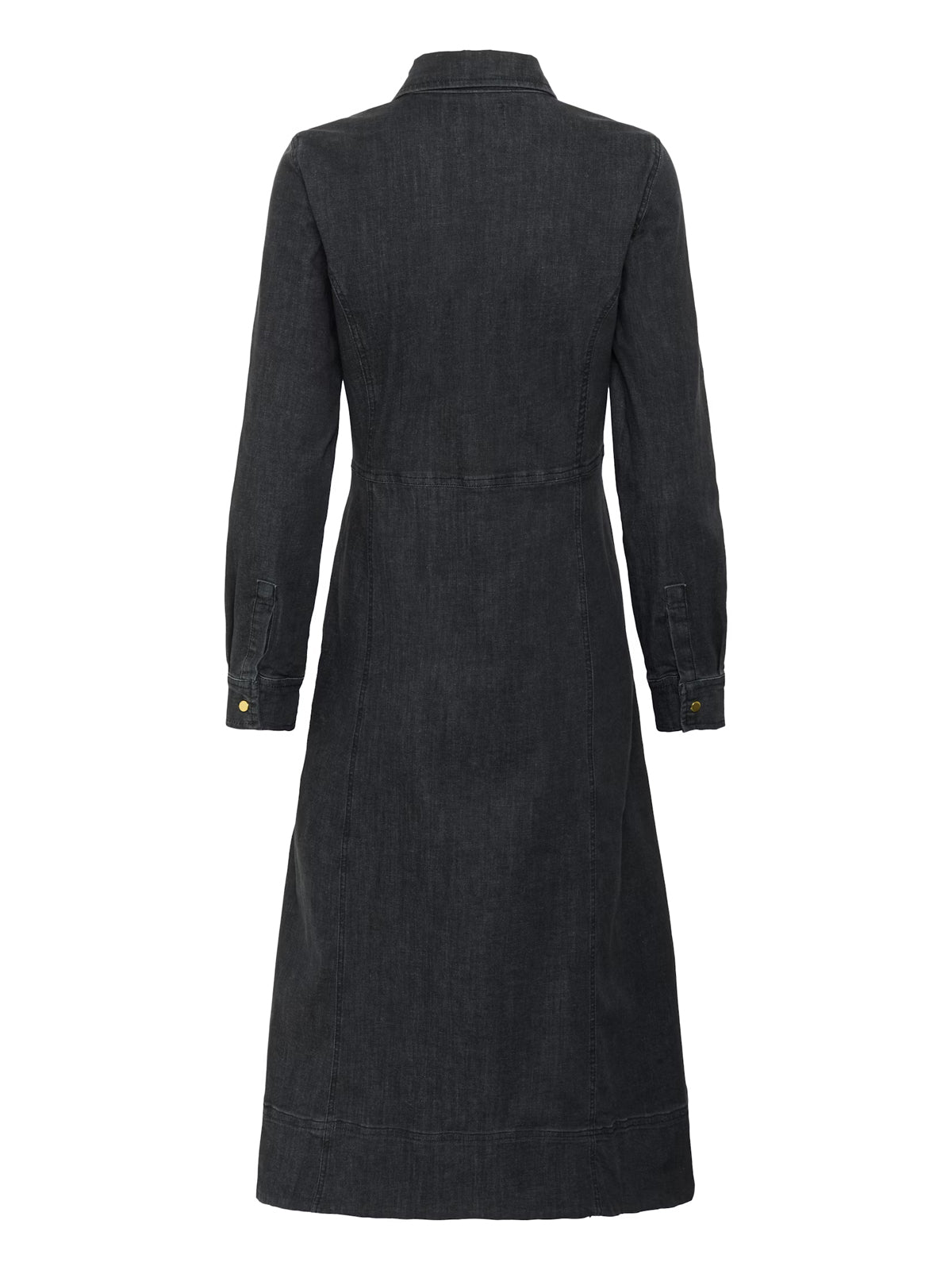 Part Two SannisPW Denim Midi Dress Black - Glebe Fashion