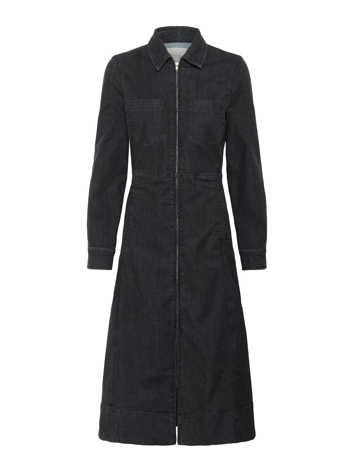 Part Two SannisPW Denim Midi Dress Black - Glebe Fashion