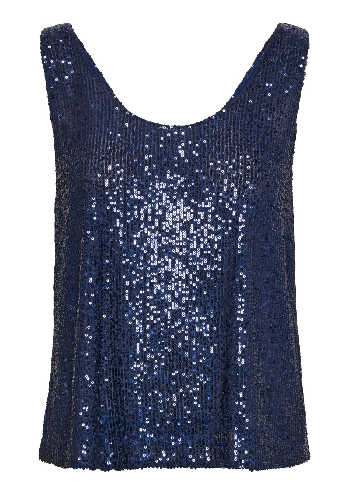 Part Two Sequin Vest Top Navy Midnight Sail - Glebe Fashion