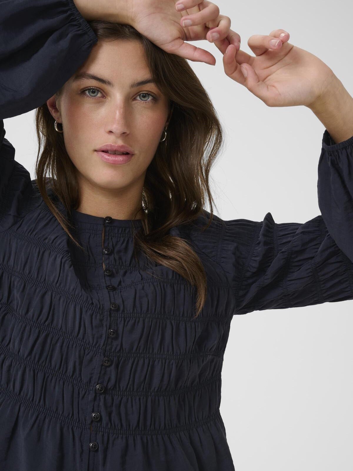 Part Two SiffePW Blouse Dark Navy - Glebe Fashion