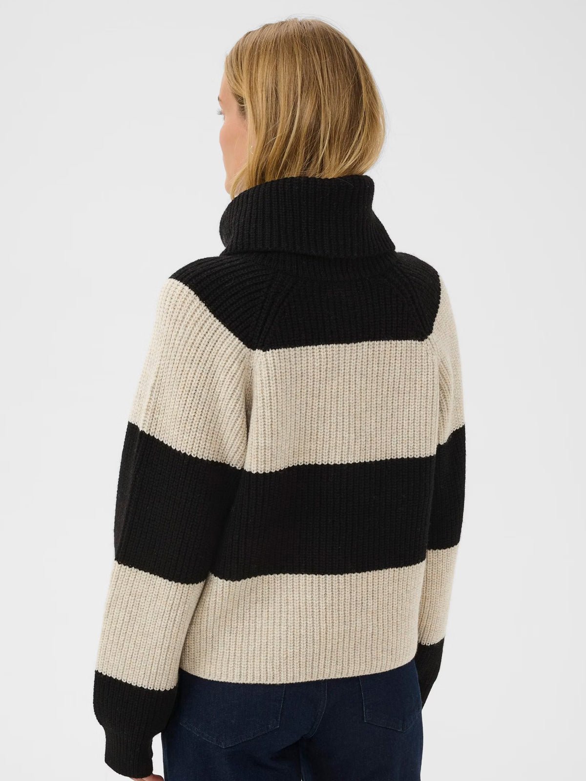 Part Two SimraPW Pullover French Oak & Black - Glebe Fashion
