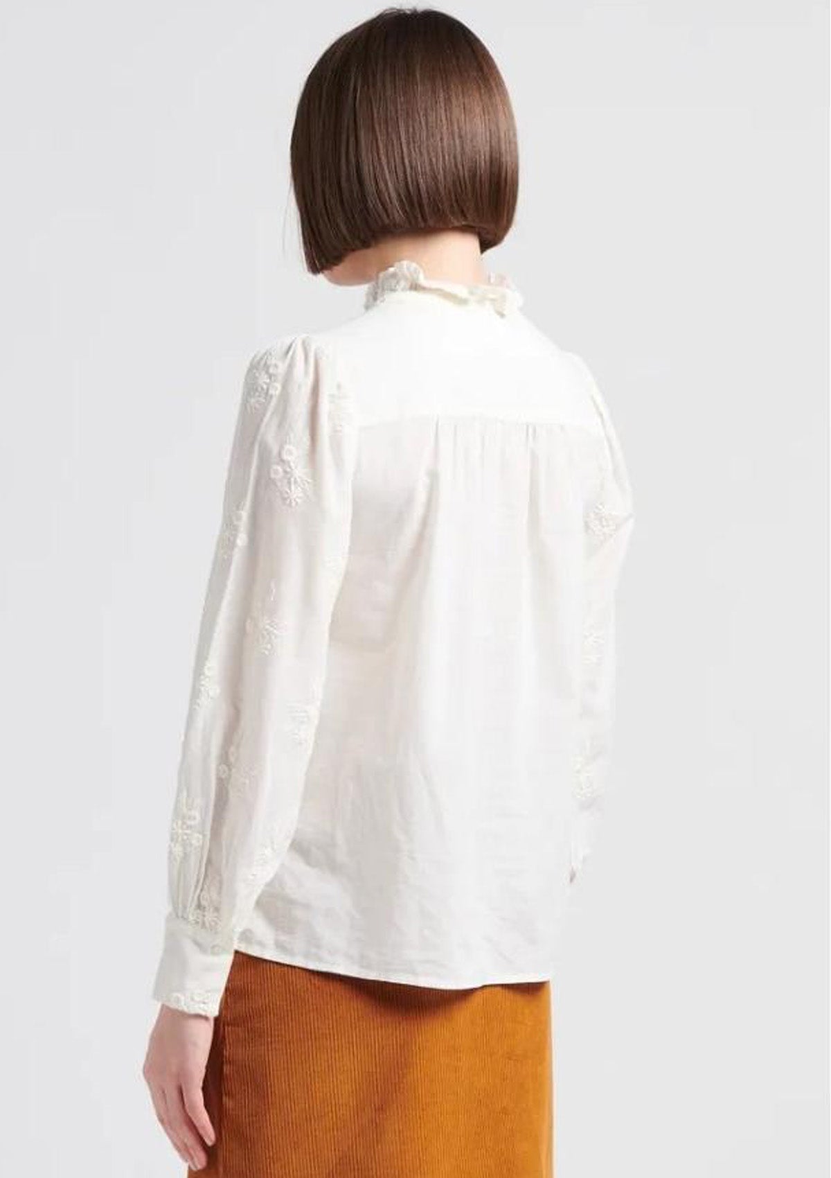 Petite Mendigote Tabatha Embroidered Blouse Ecru