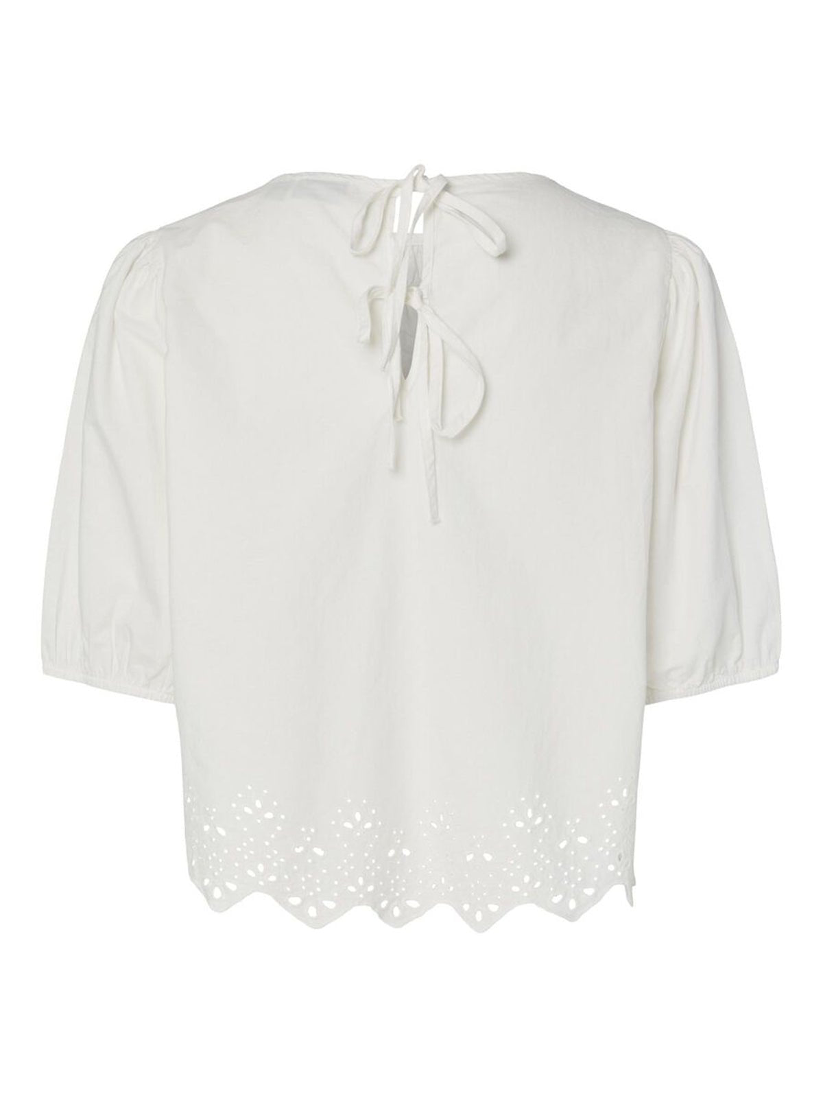 Pieces Almina White Cut Out Top - Glebe Fashion