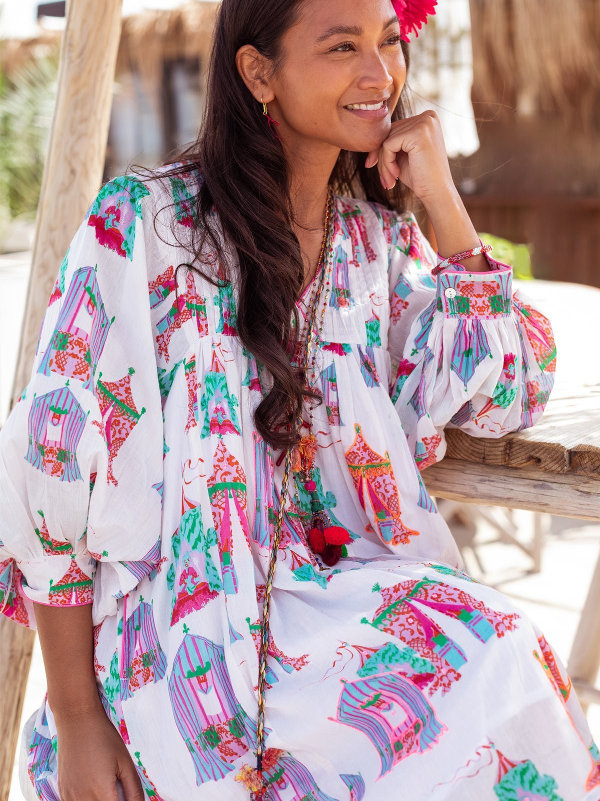 Place Du Soleil Tea Tents Short Dress - Glebe Fashion