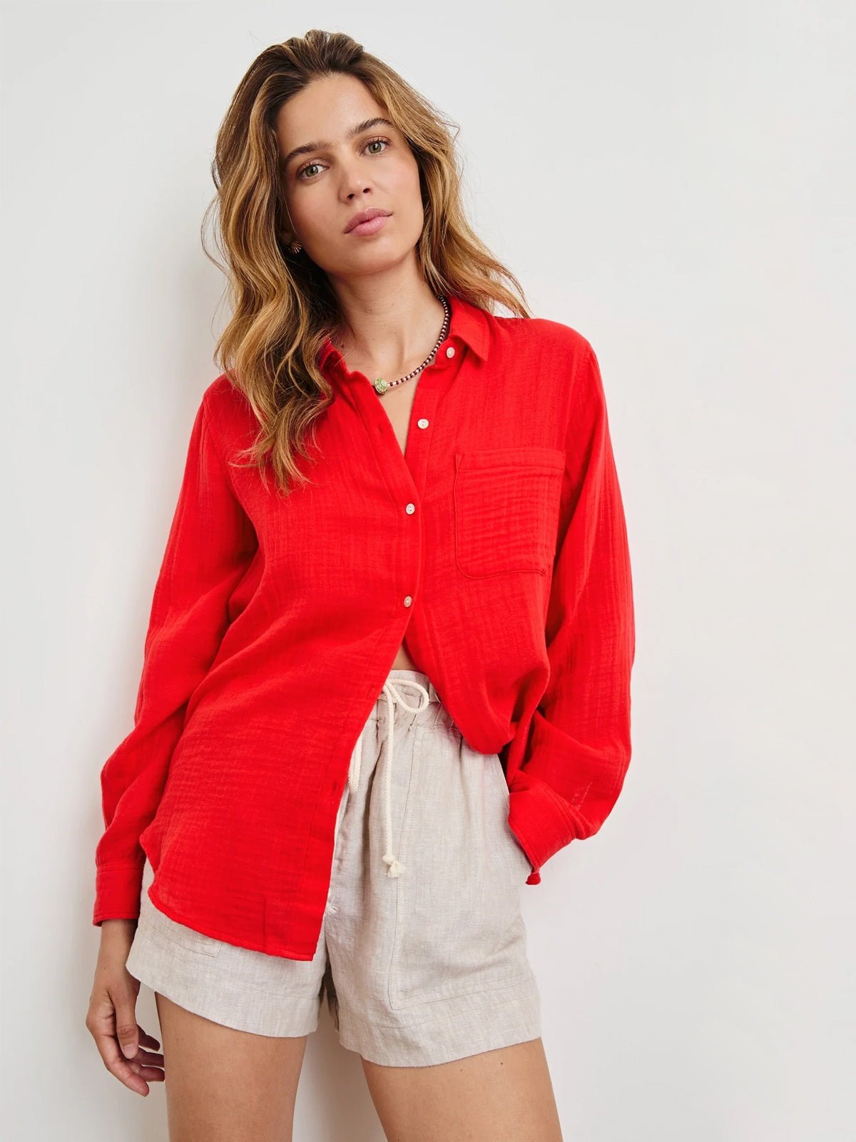 Rails Ellis Shirt Cherry Red - Glebe Fashion