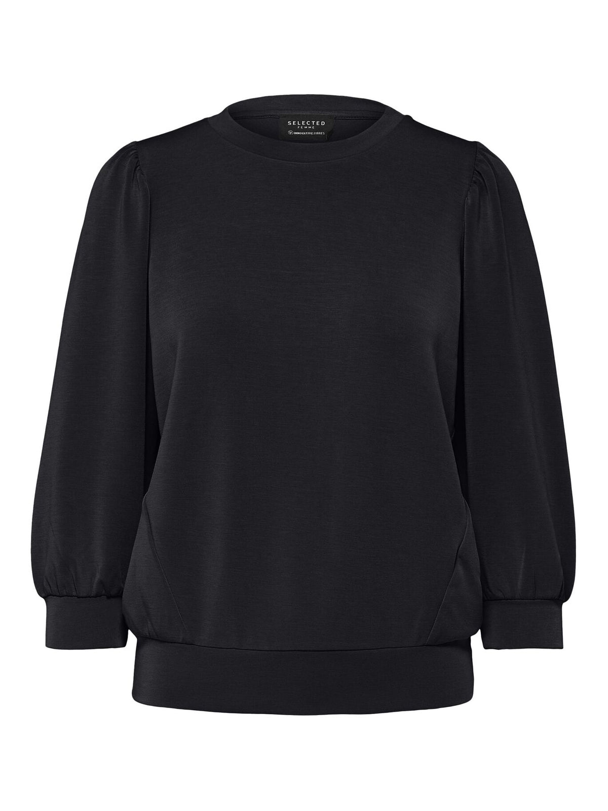 Selected Femme 3/4 Sweat Top Black - Glebe Fashion