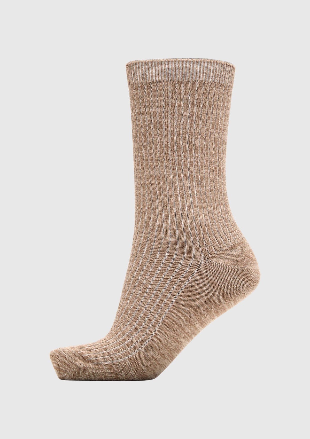 Selected Femme Ribbed Socks Irish Cream - Glebe Fashion