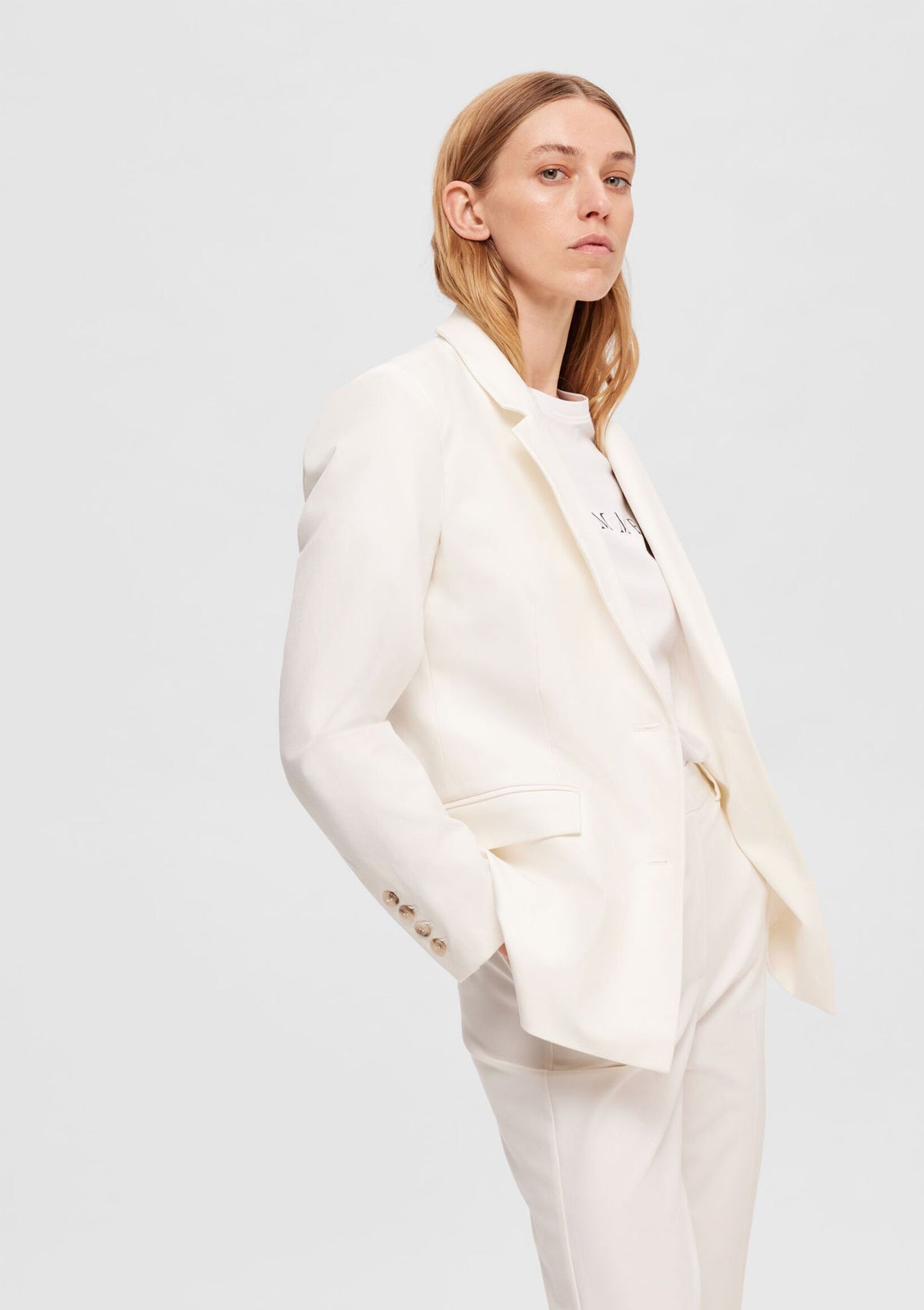 Selected Femme Eliana Blazer Snow White